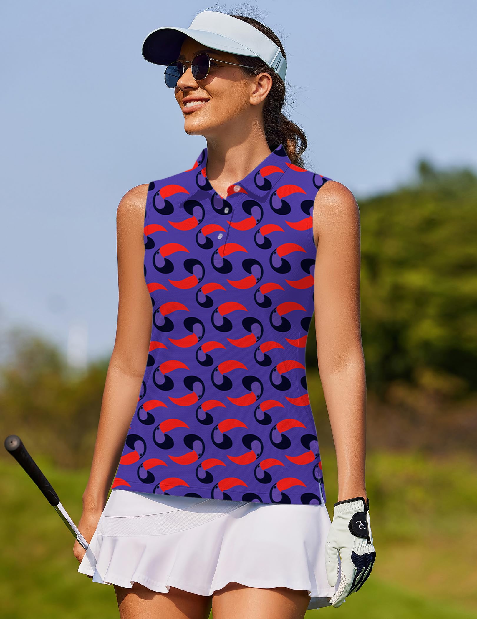 purple toucan Women's golf Sleeveless shirt