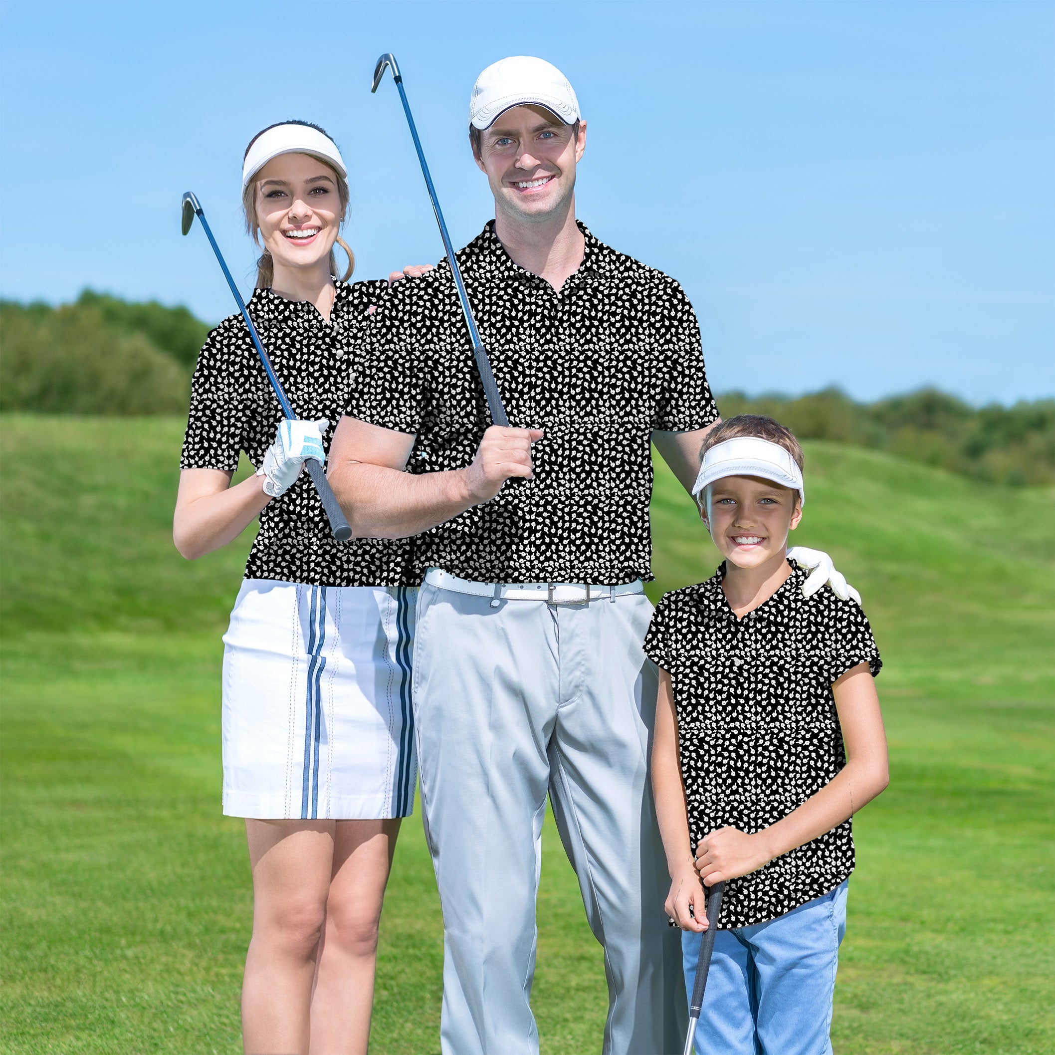 Golf Polo Couple Family set Middle Finger