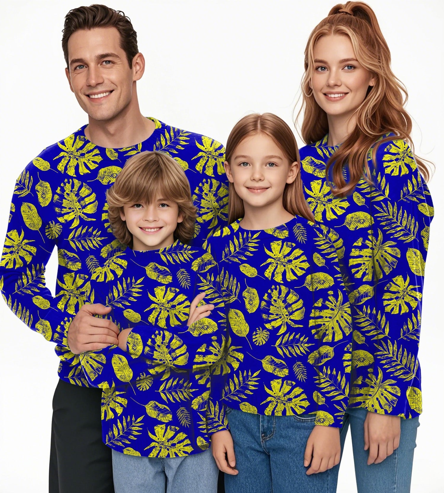 Tropical plants Crewneck Pullover Ugly Sweater Men Women boy girl family