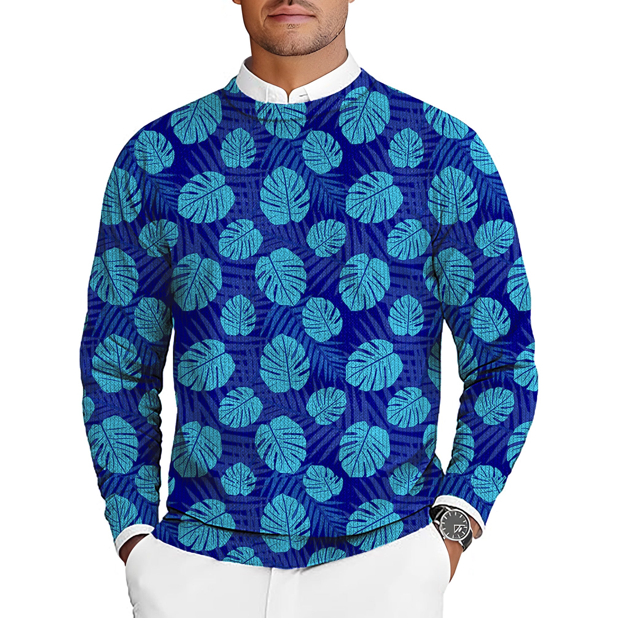 Aloha Havana Men's Golf Crewneck Pullover Sweaters Ugly Sweater