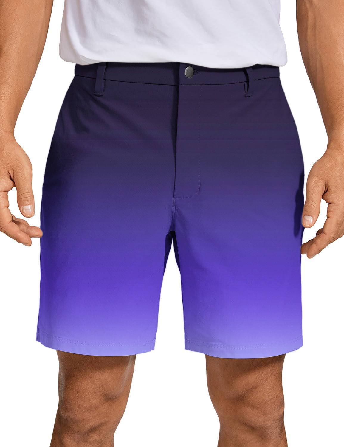 Men's Black Purple Gradient Golf Shorts