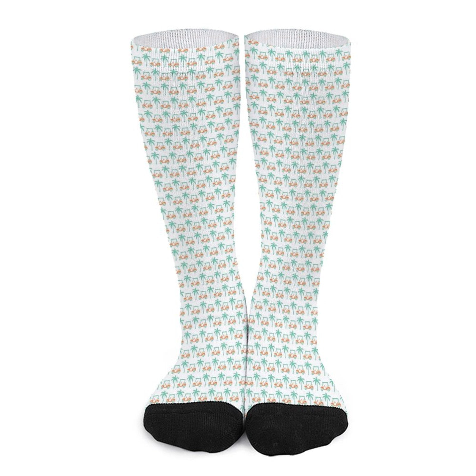 Palm trees and golf carts Prined socks Gifts for Men Women