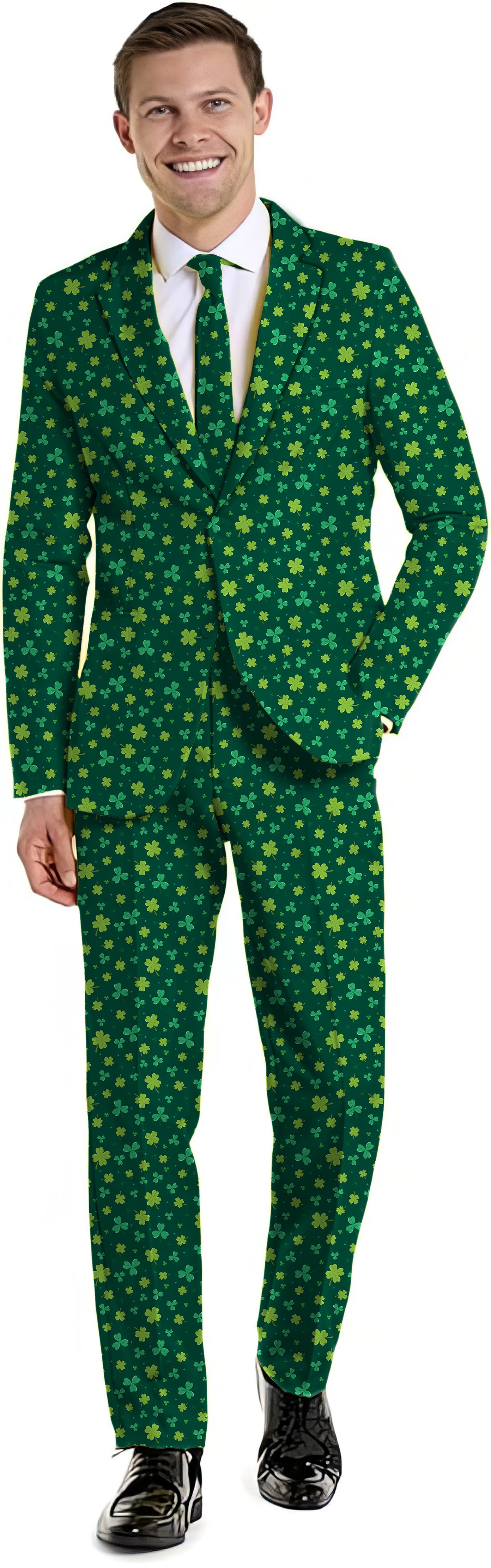 Leaf clover St. Patrick's Day Men's Party Costumes-Theme Party 2 or 3pcs Suit set-Blazer Pants & Vest