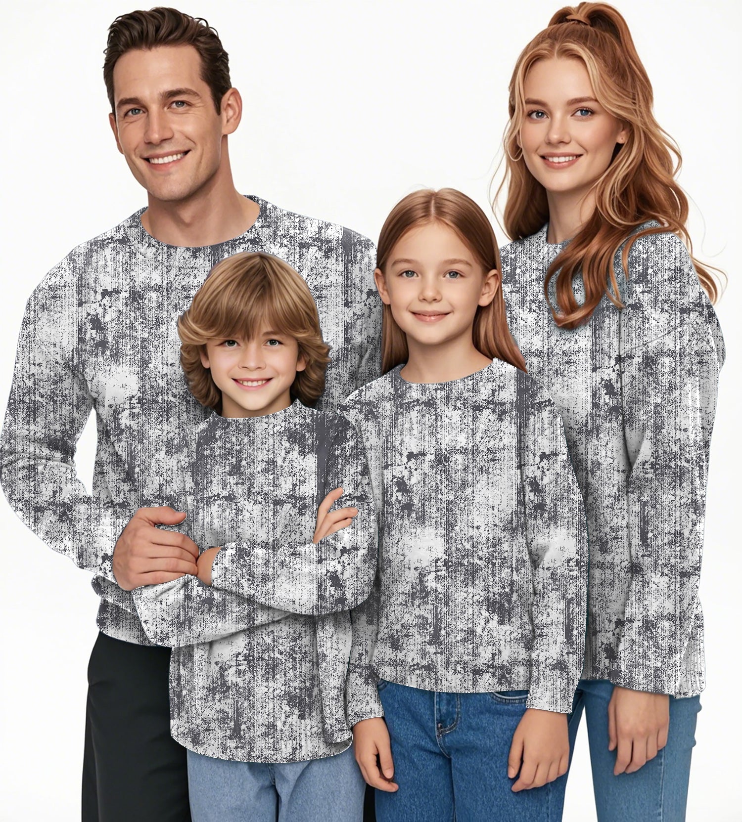 Gray Line Lmpression Crewneck Pullover Ugly Sweater Men Women boy girl family