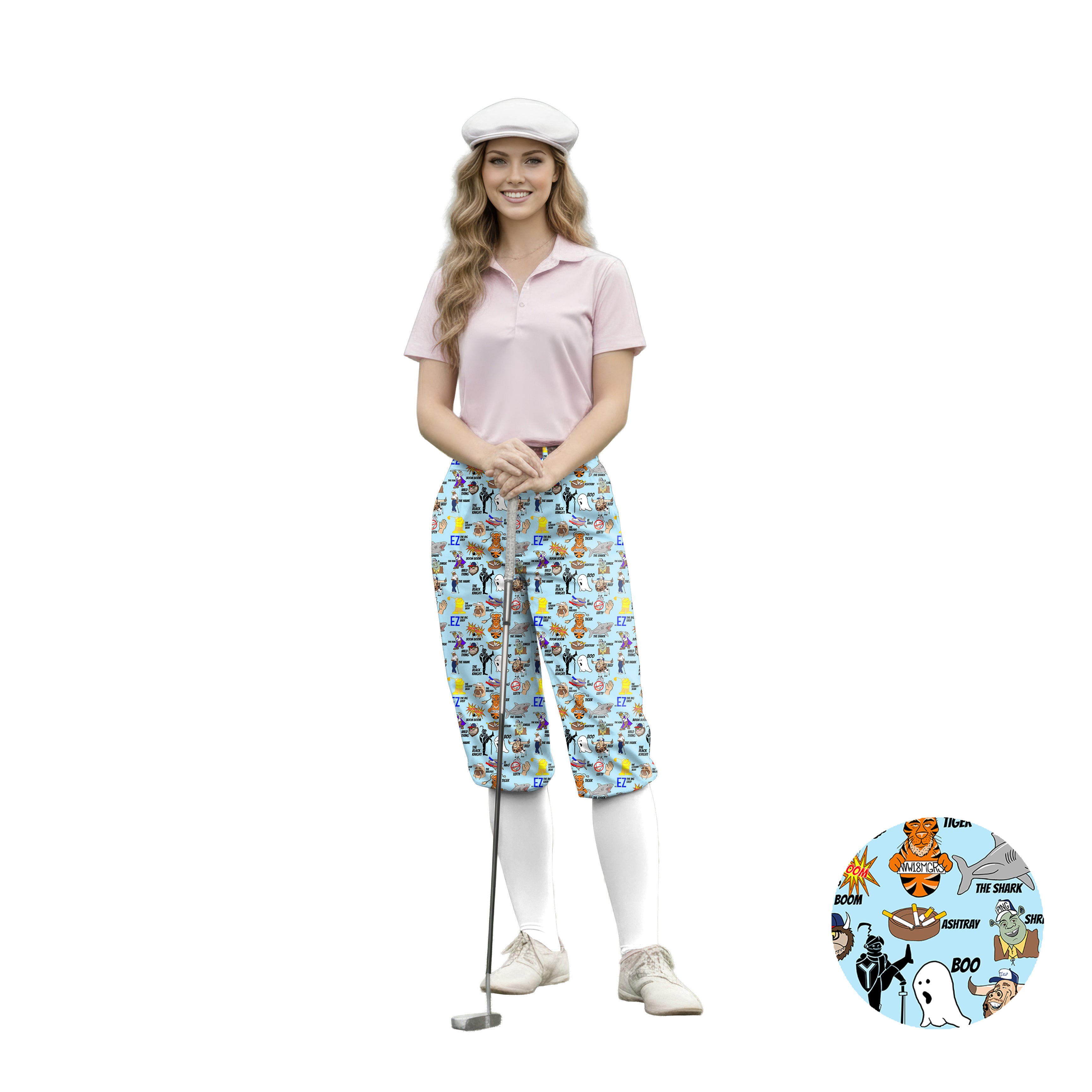 Personalize And Add To Cart Professional Nicknames Big EZ Womens Golf Knickers Pants
