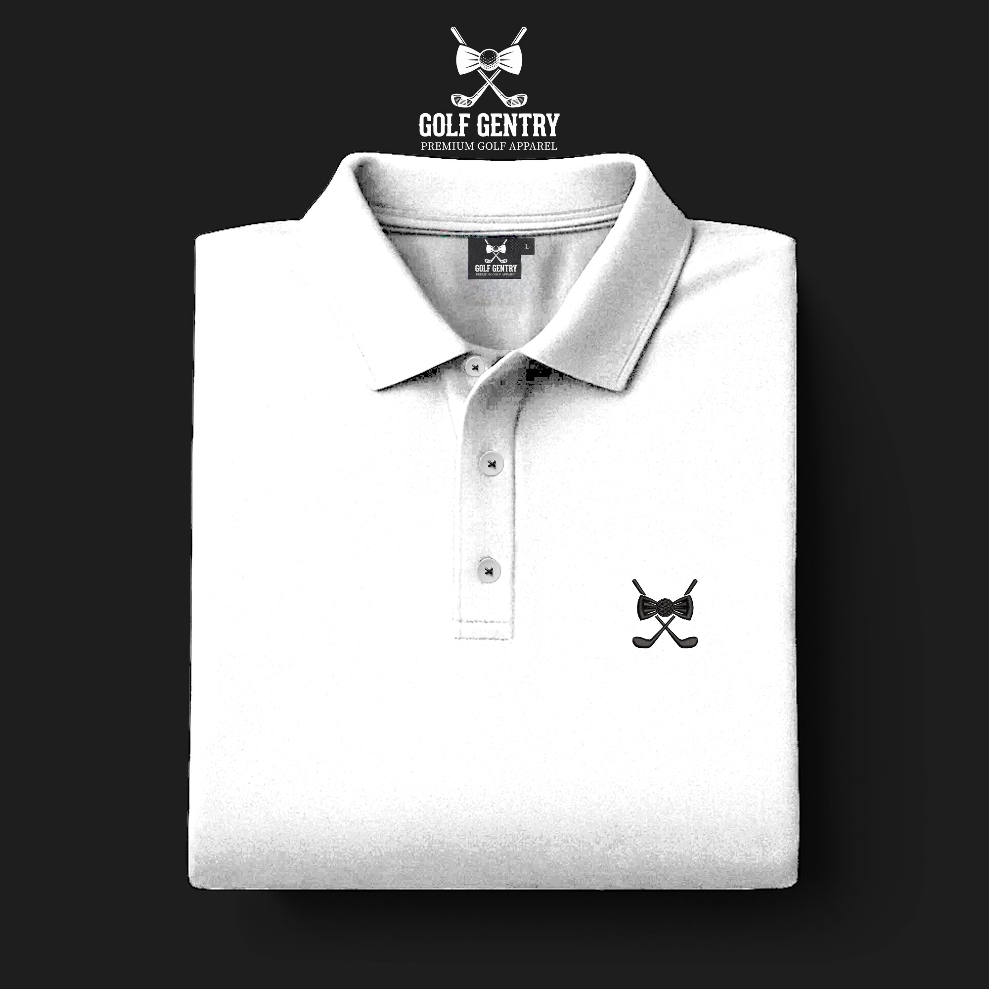 Men's Solid Color Custom Logo Golf Polo