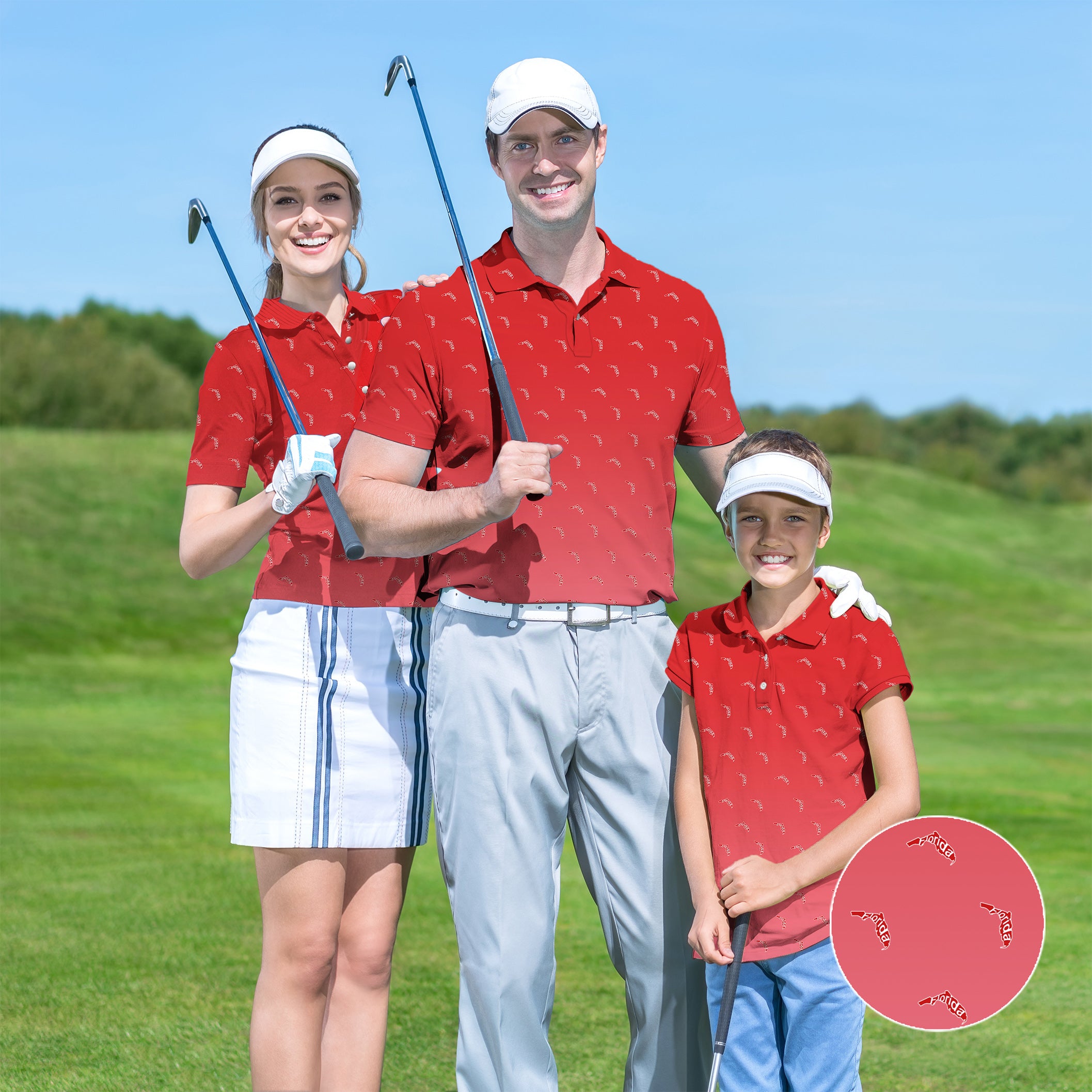 Family Red Florida set Golf Championship Trophy tournament