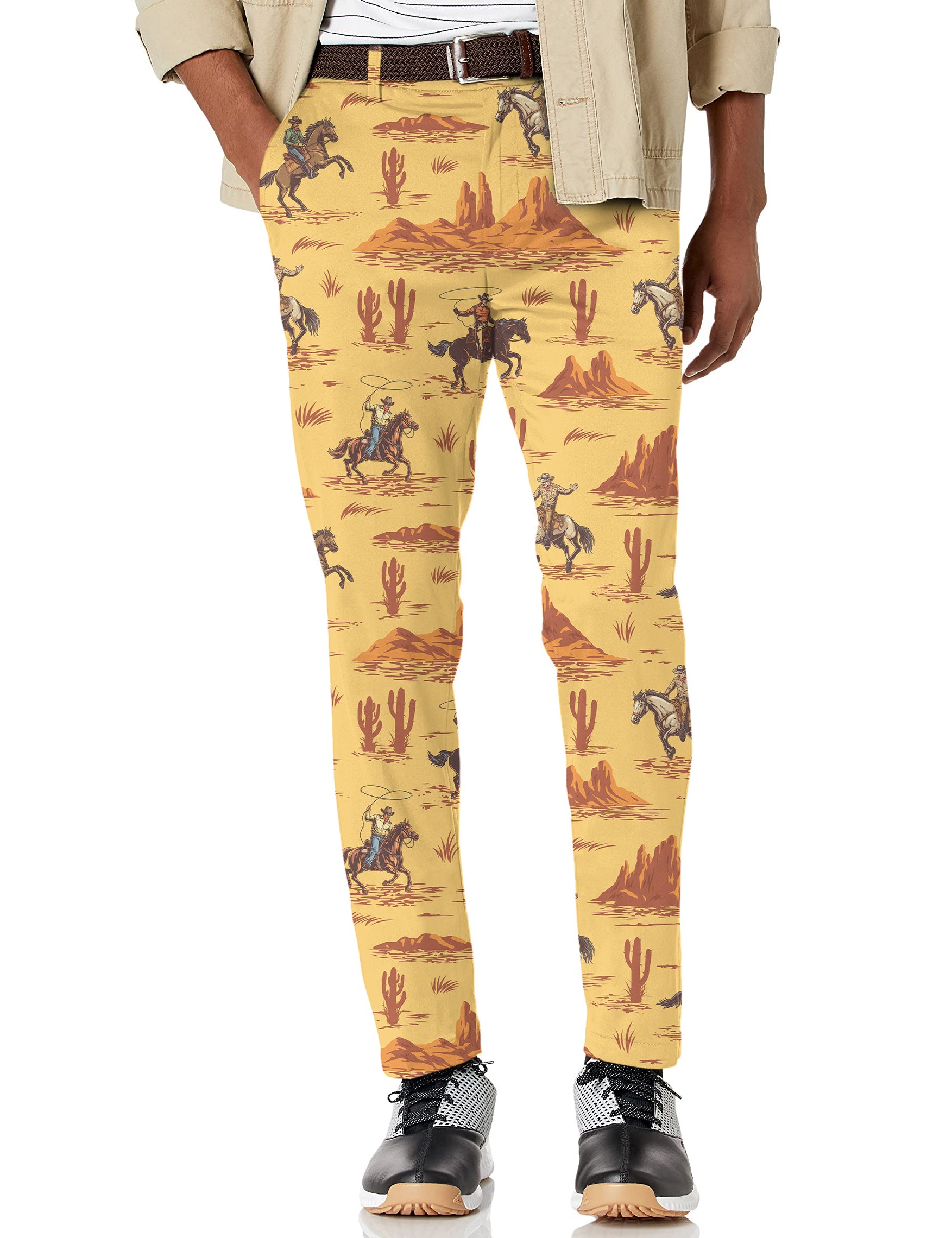 Men's west cowboy Stretch Golf pants trousers