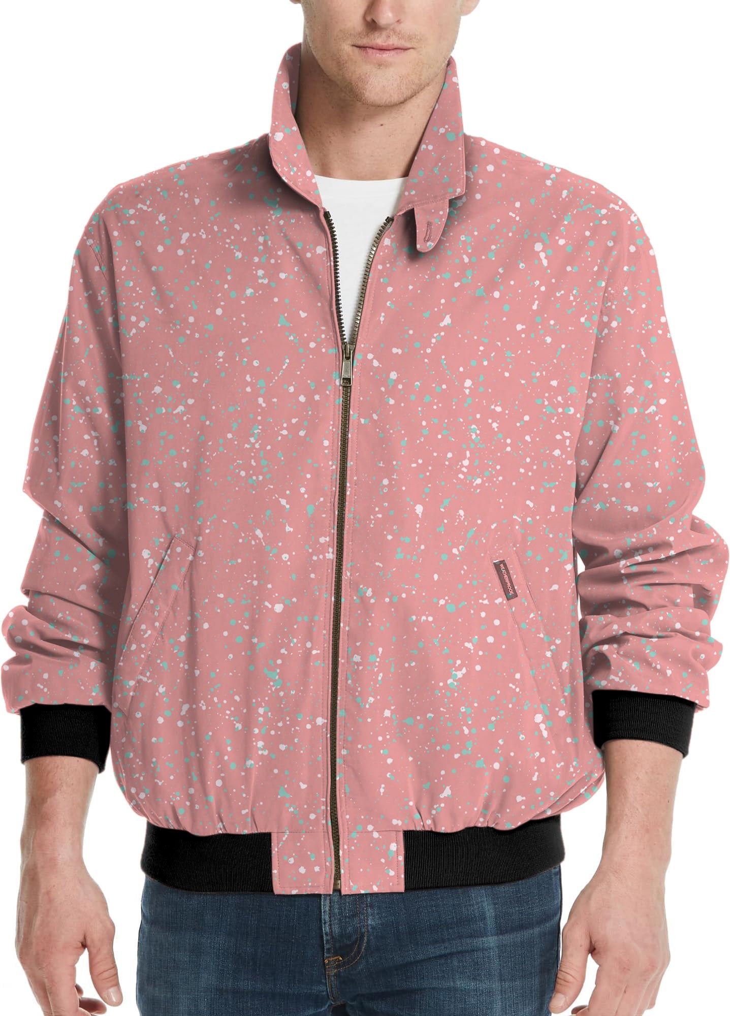 Paint Splatter-Men's Golf Windbreaker Light Jacket