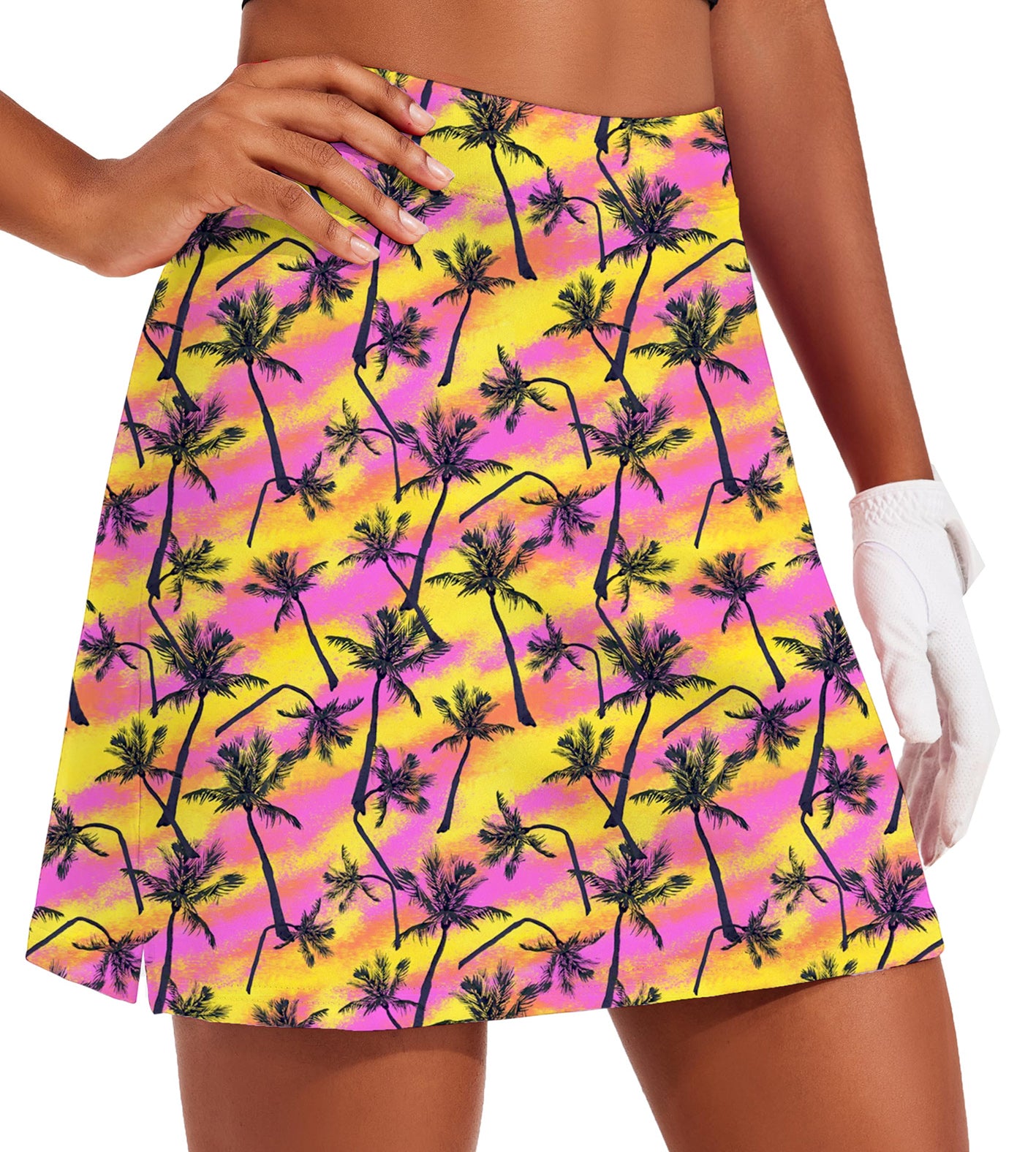 Women's GRAPHIC PRINT Golf Skirts Inner Shorts Pocket