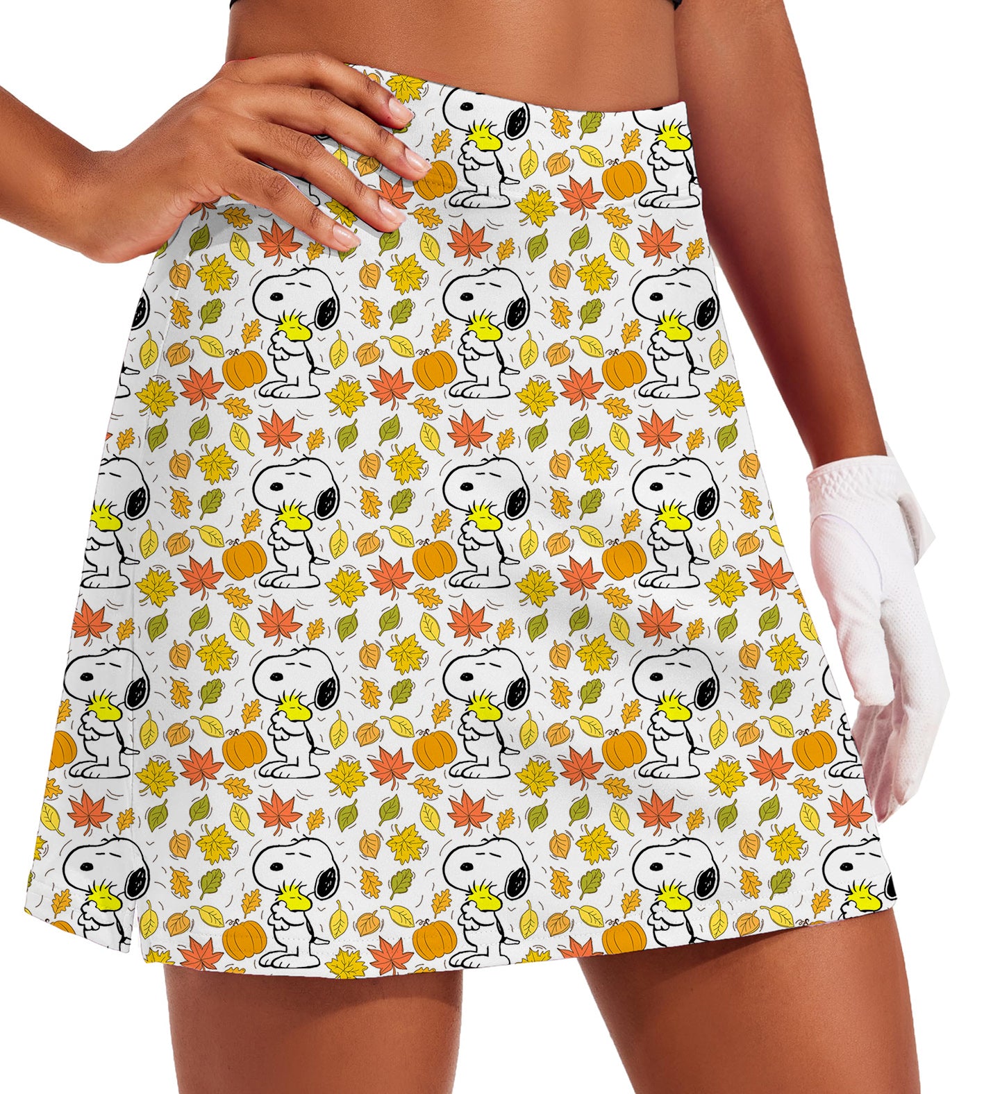 Women's Snoopy and Woodstock Golf Skirts Inner Shorts Pocket