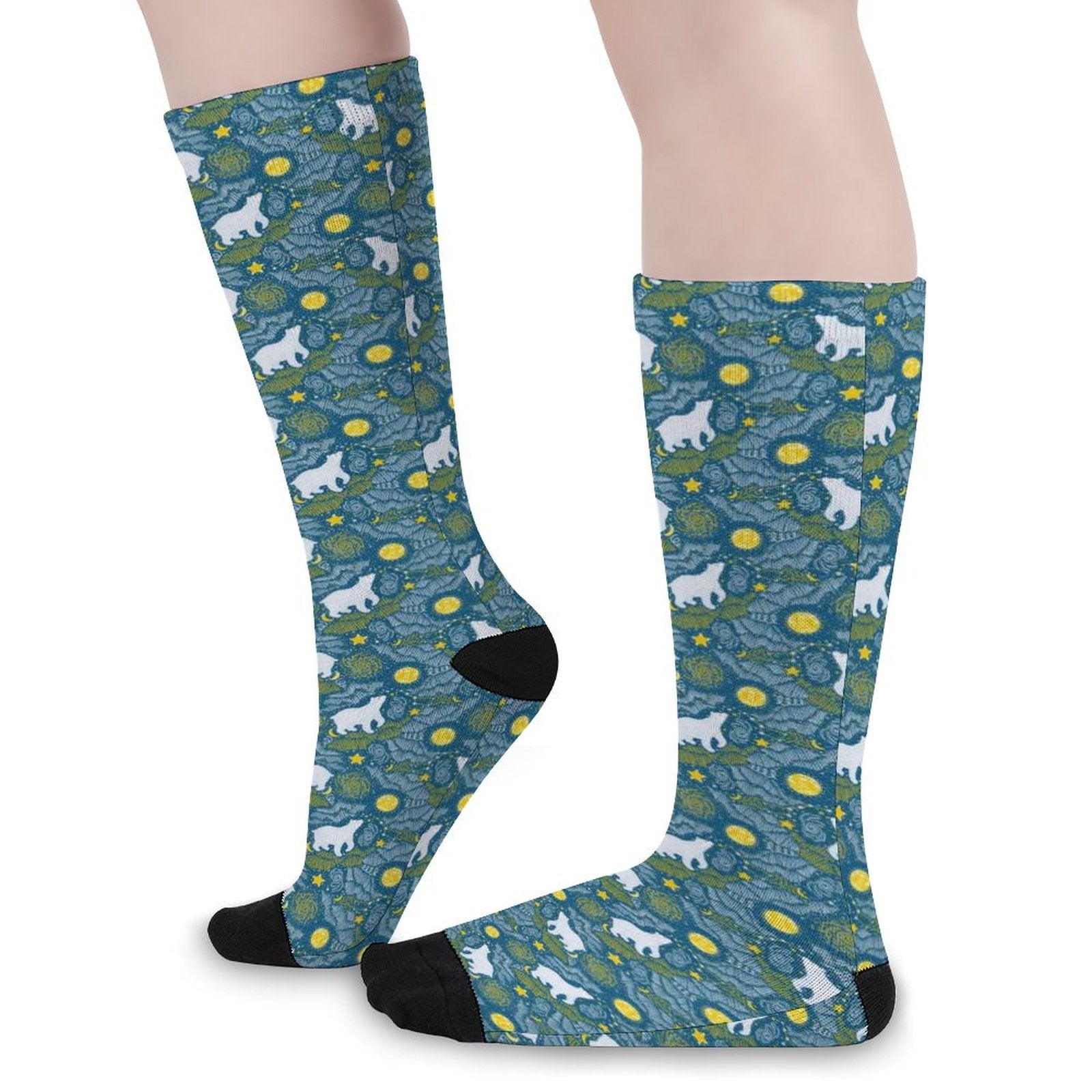 Star mountain bear Prined socks Gifts for Men Women