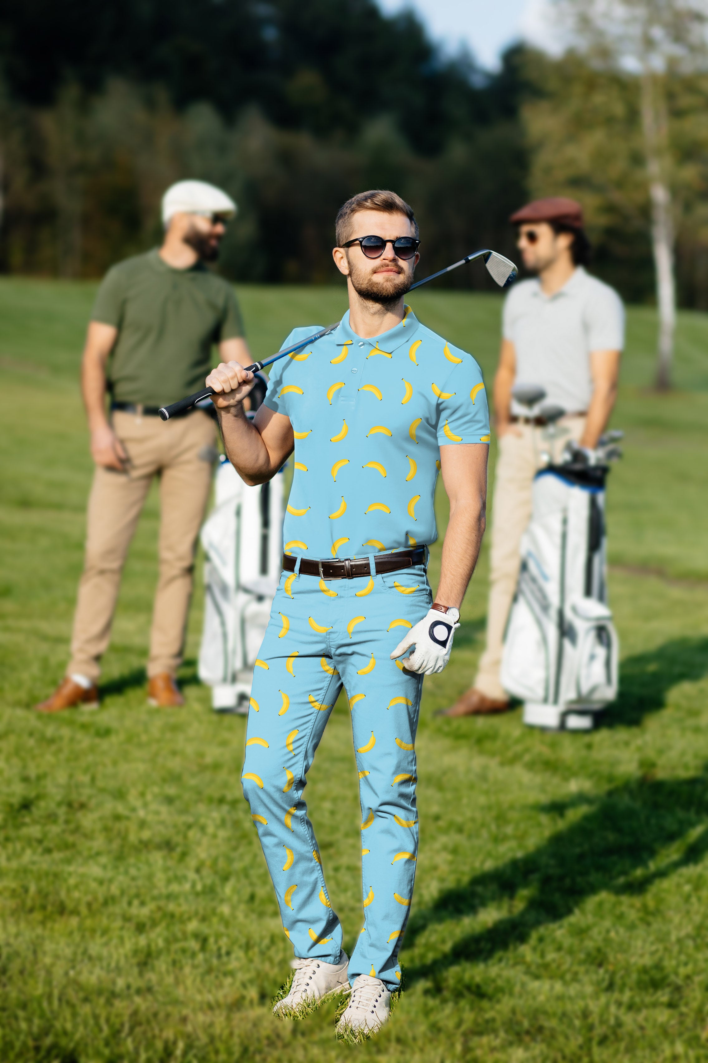 Men's Golf Set Polo+Pants banana