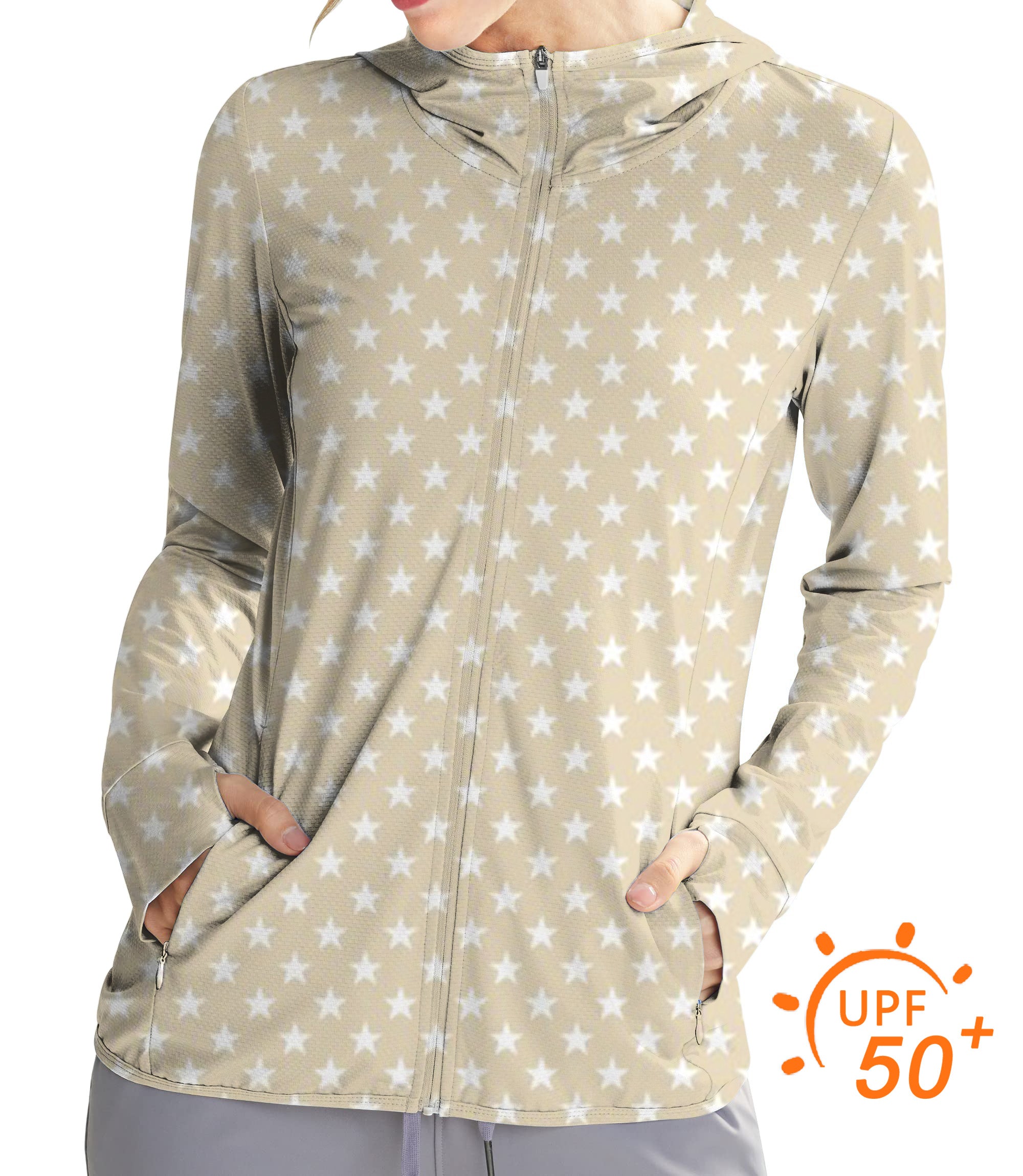 Women's Outdoor star golf Golf Sun Protection Slim Fit zip hoodies