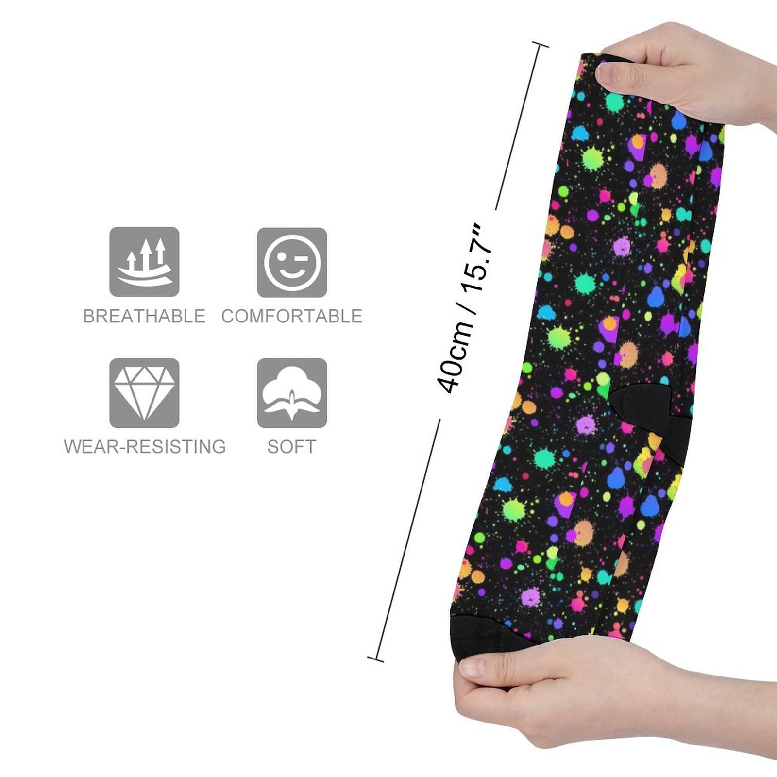 Colorful graffiti Prined socks Gifts for Men Women