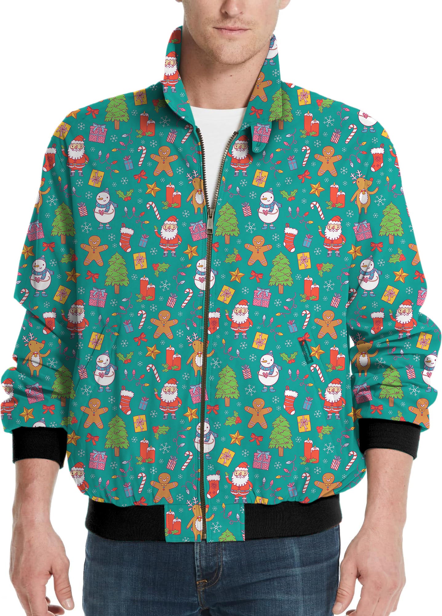 Merry Christmas-Men's Golf Windbreaker Light Jacket