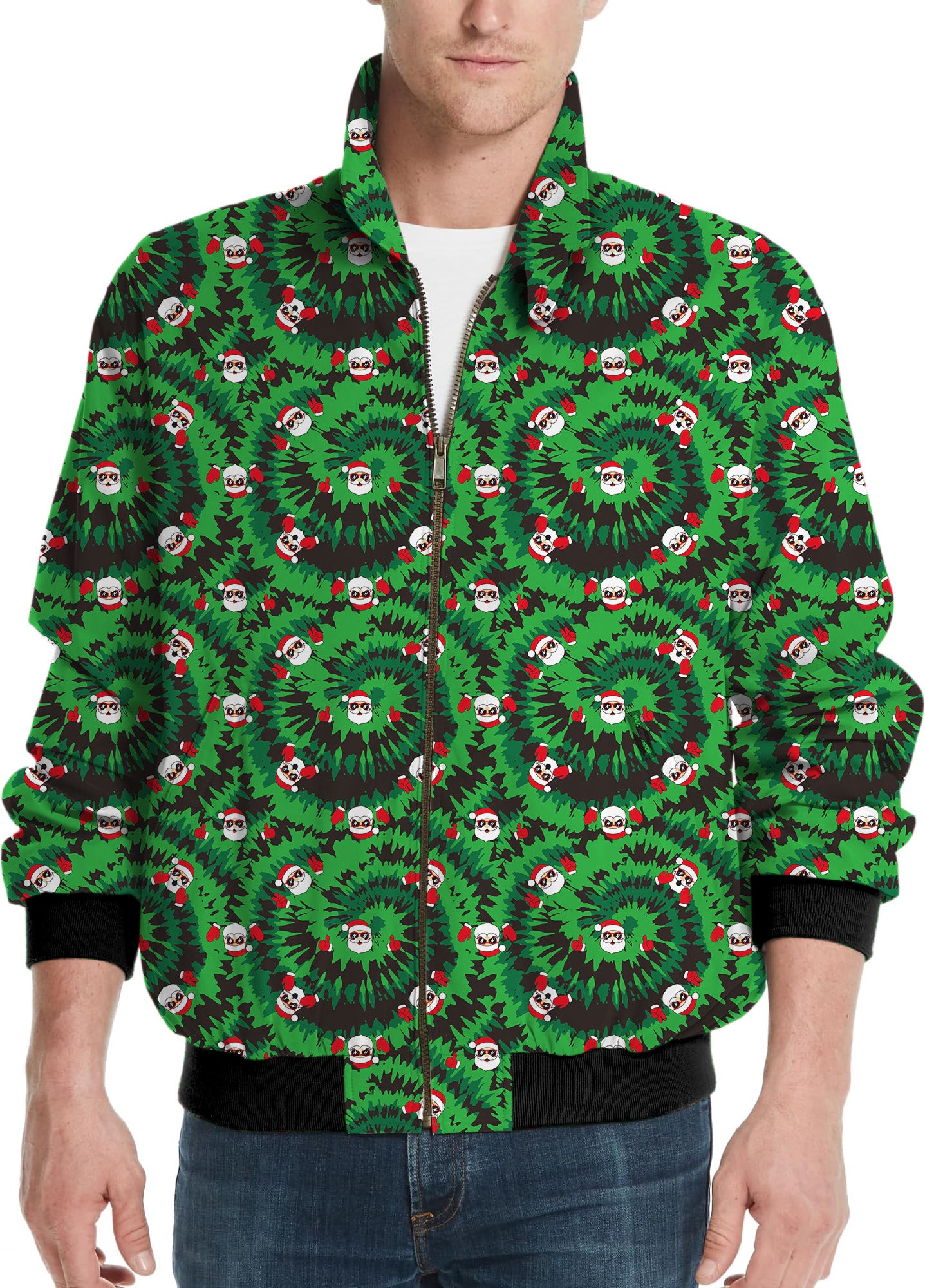 Christmas Santa-Men's Golf Windbreaker Light Jacket