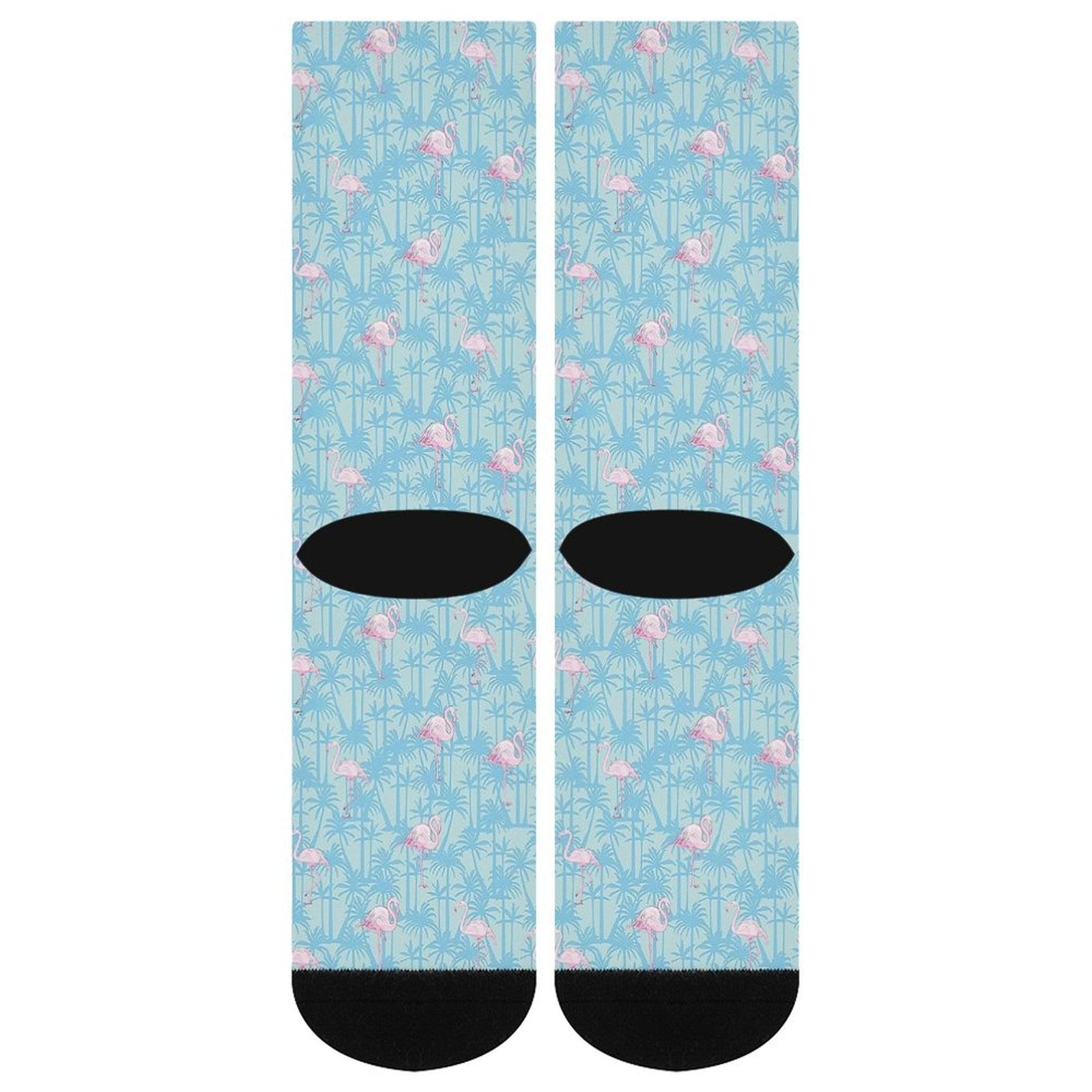 A pale pink flamingo Prined socks Gifts for Men Women