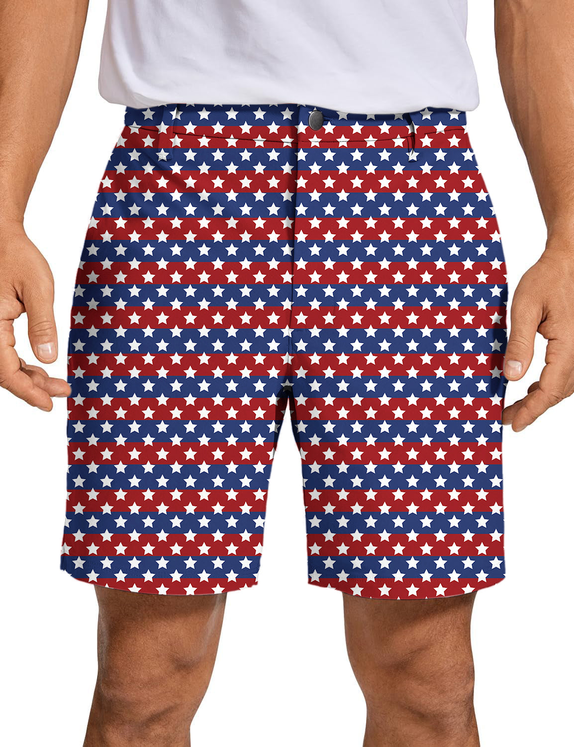 Men's US Flag Stars Golf Shorts