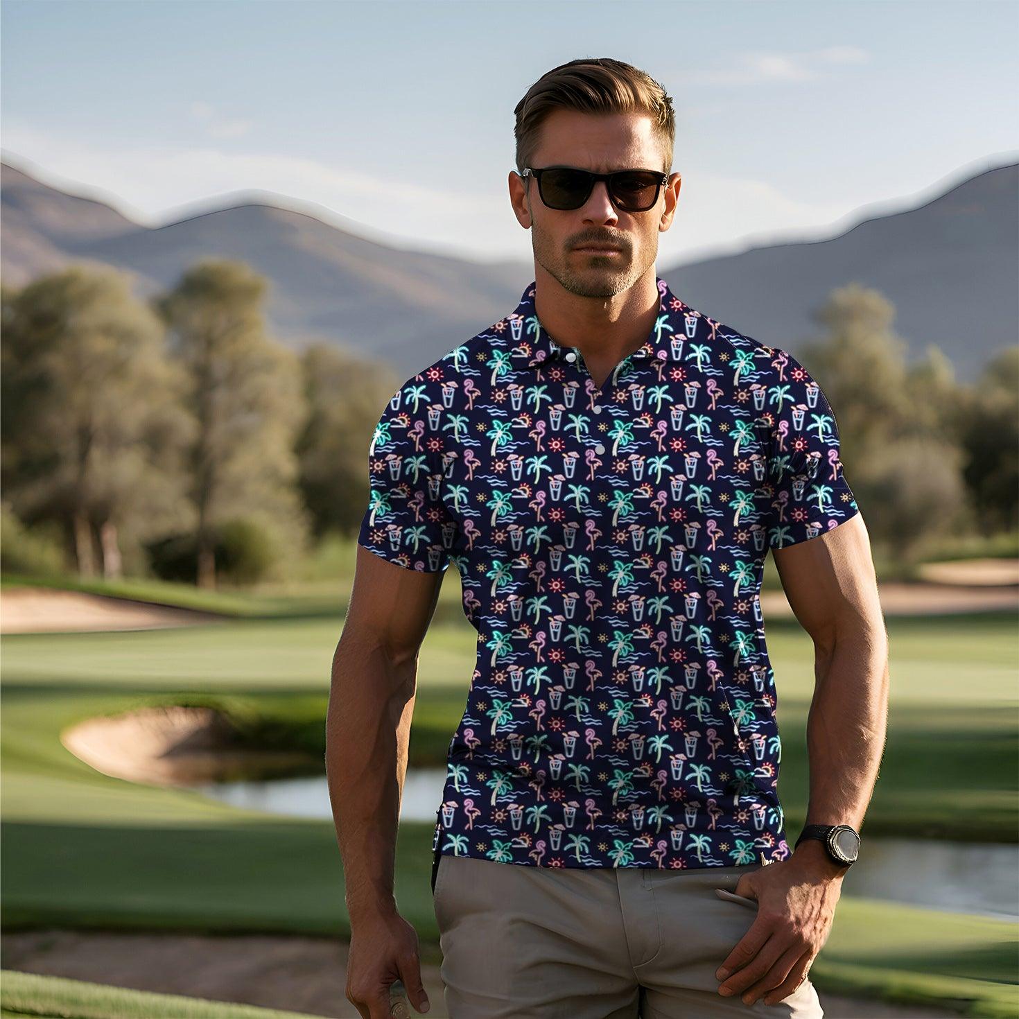 Men's Neon Summer golf polo