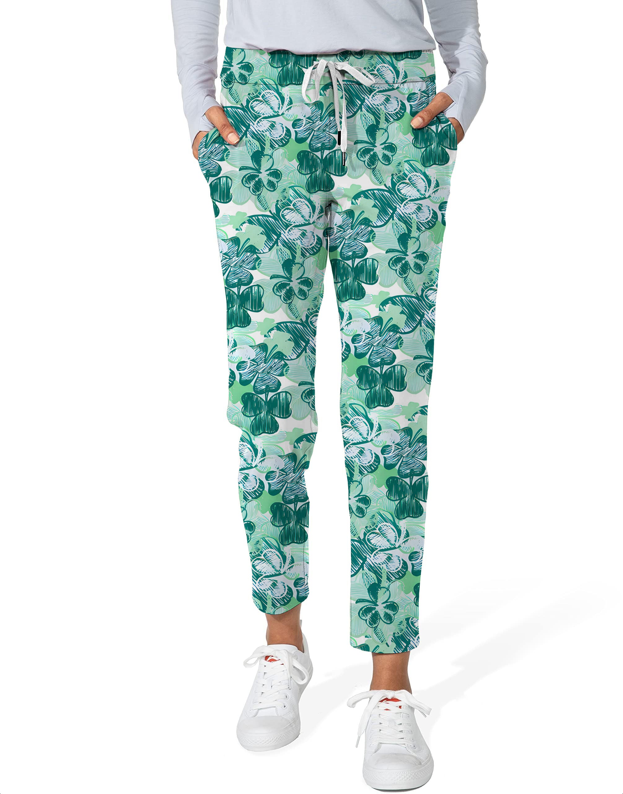 Four leaf clover-Women's 7/8 Stretch Ankle Golf Pants