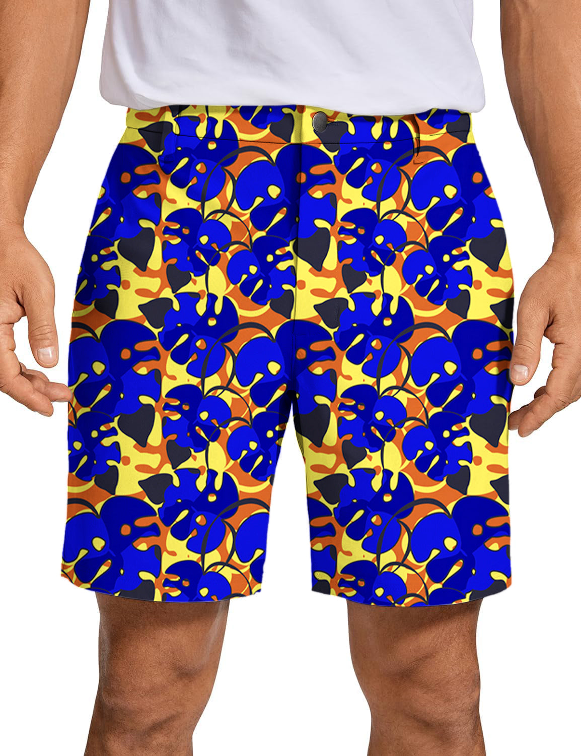 Men's tropical leaves and plants Golf Shorts