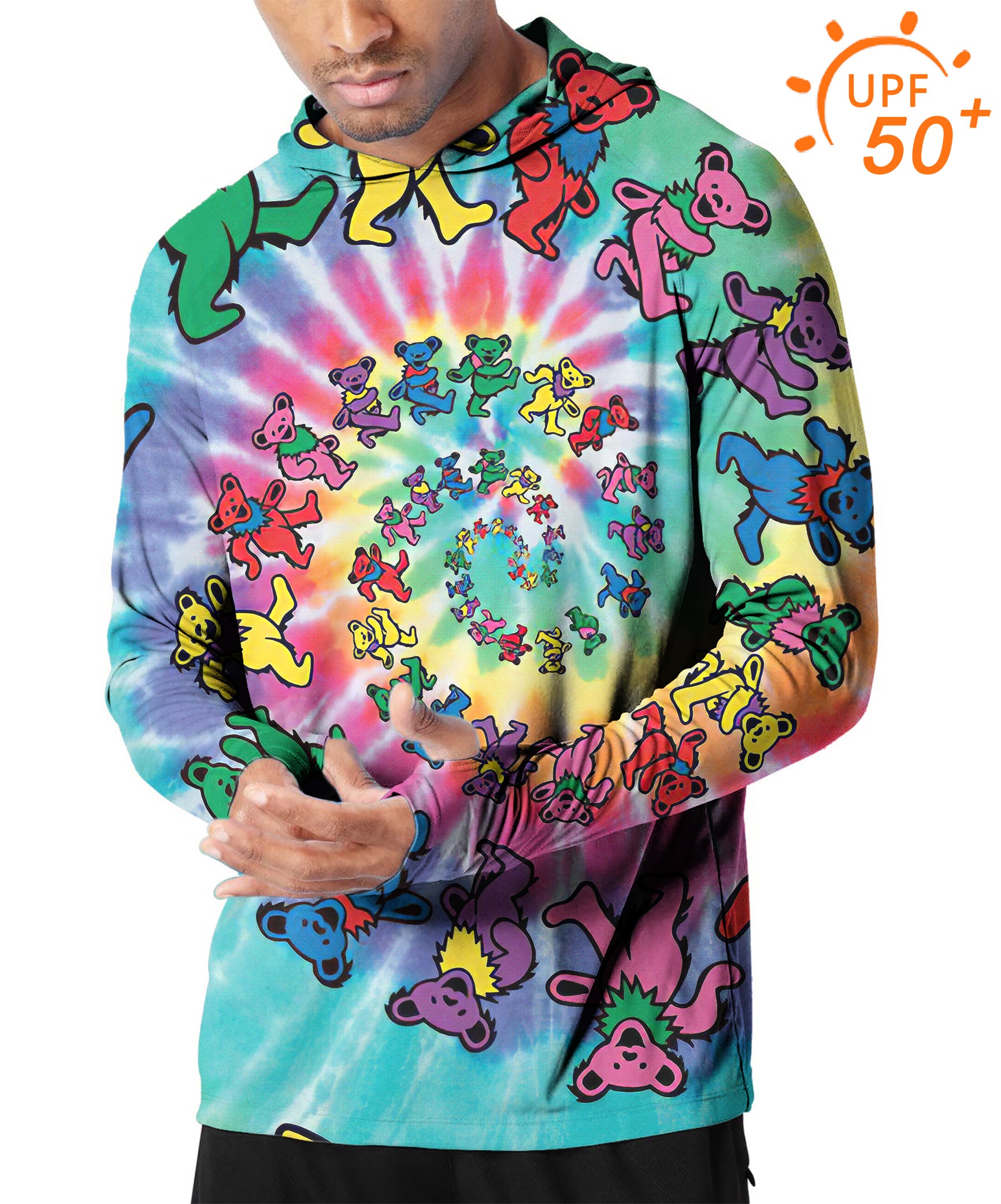 Men's Outdoor Kaleidoscope Koala Golf Sun Protection Slim Fit  hoodies