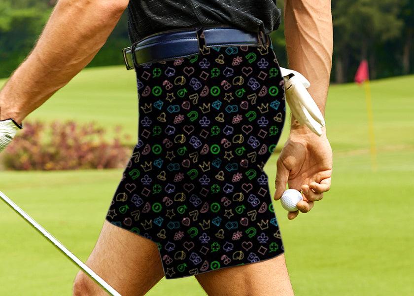 Men casino symbols seamless pattern Golf Shorts