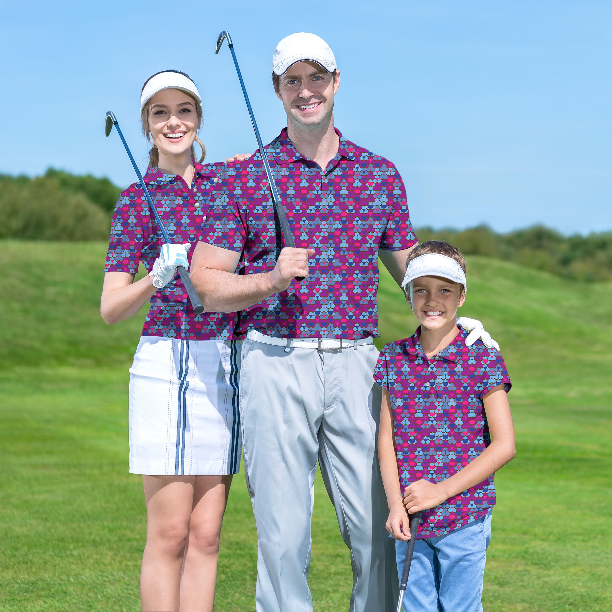 Golf Polo Couple Family set butt in Pantsies