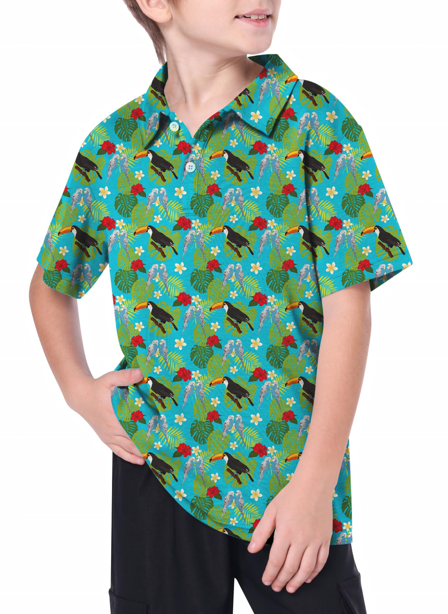 Youth Flamingo Golf Polo