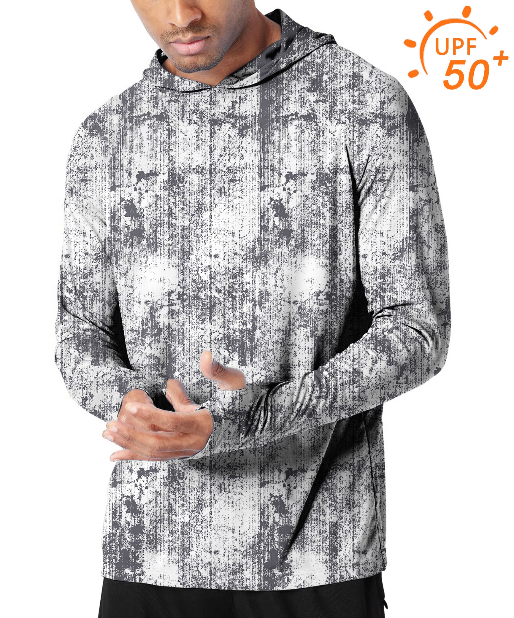 Men's Outdoor Gray Line Lmpression Golf Sun Protection Loose Fit  hoodies