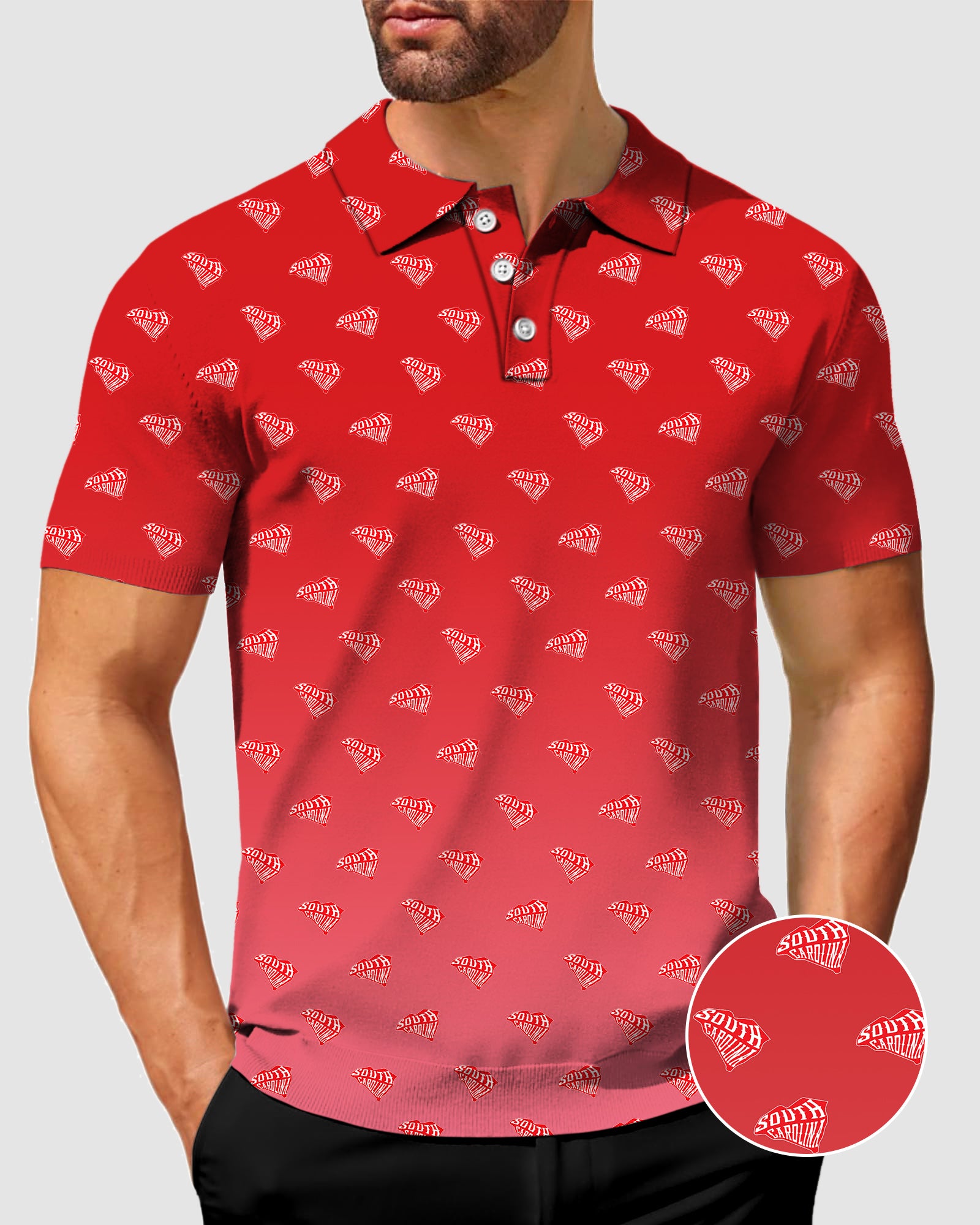 Men's Red South Carolina Polo