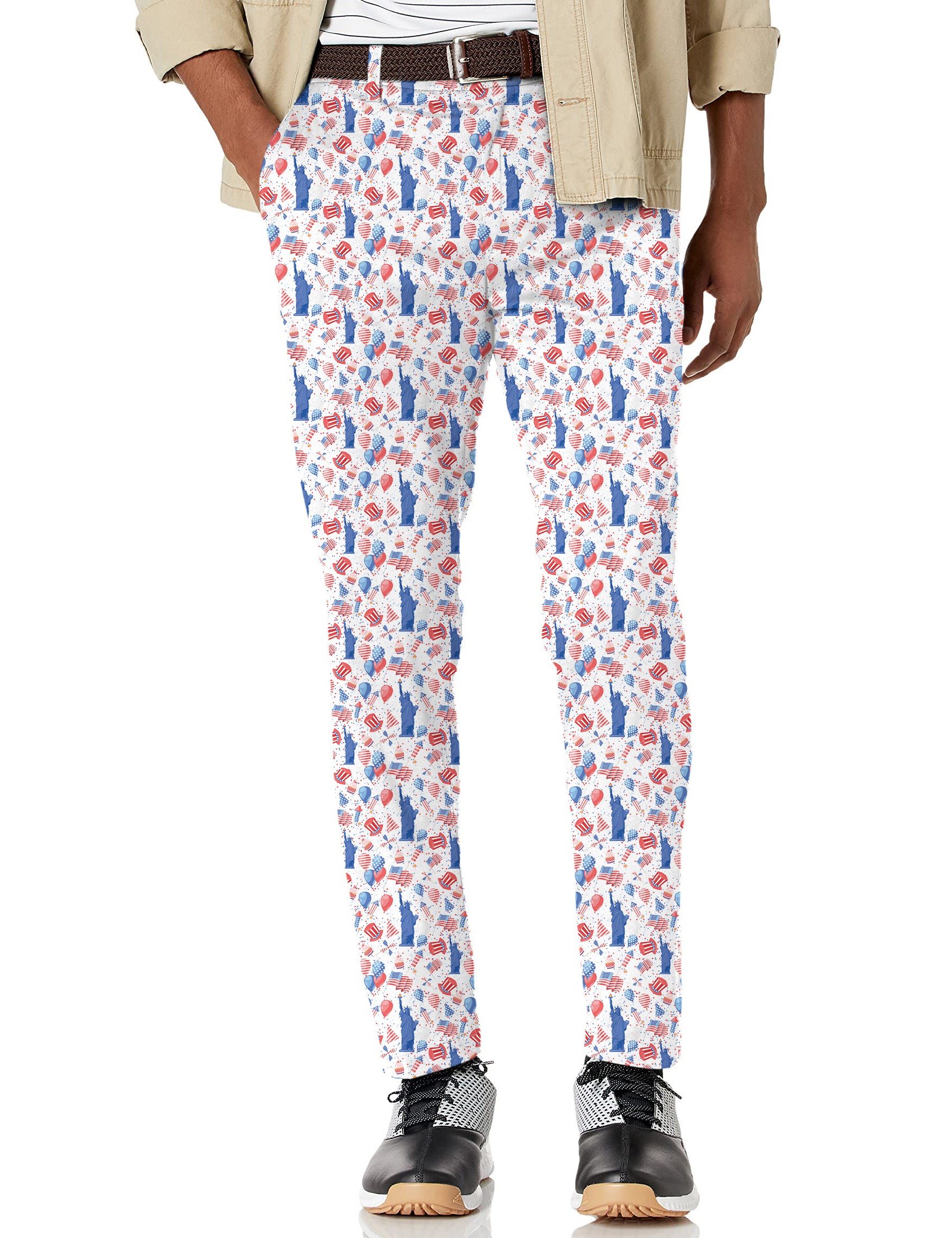 Men's American national symbols Stretch Golf pants trousers