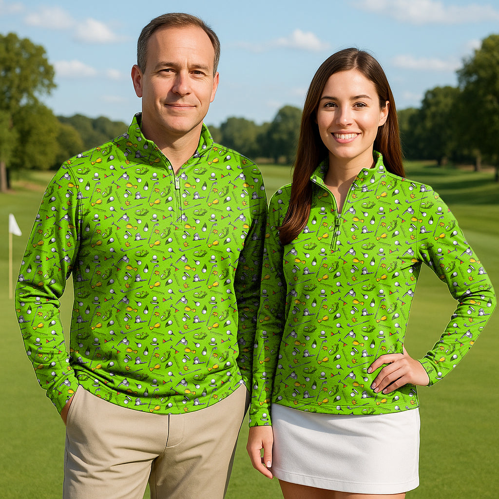 Stadium Champion Couple Golf Active 3/4 Zip Top