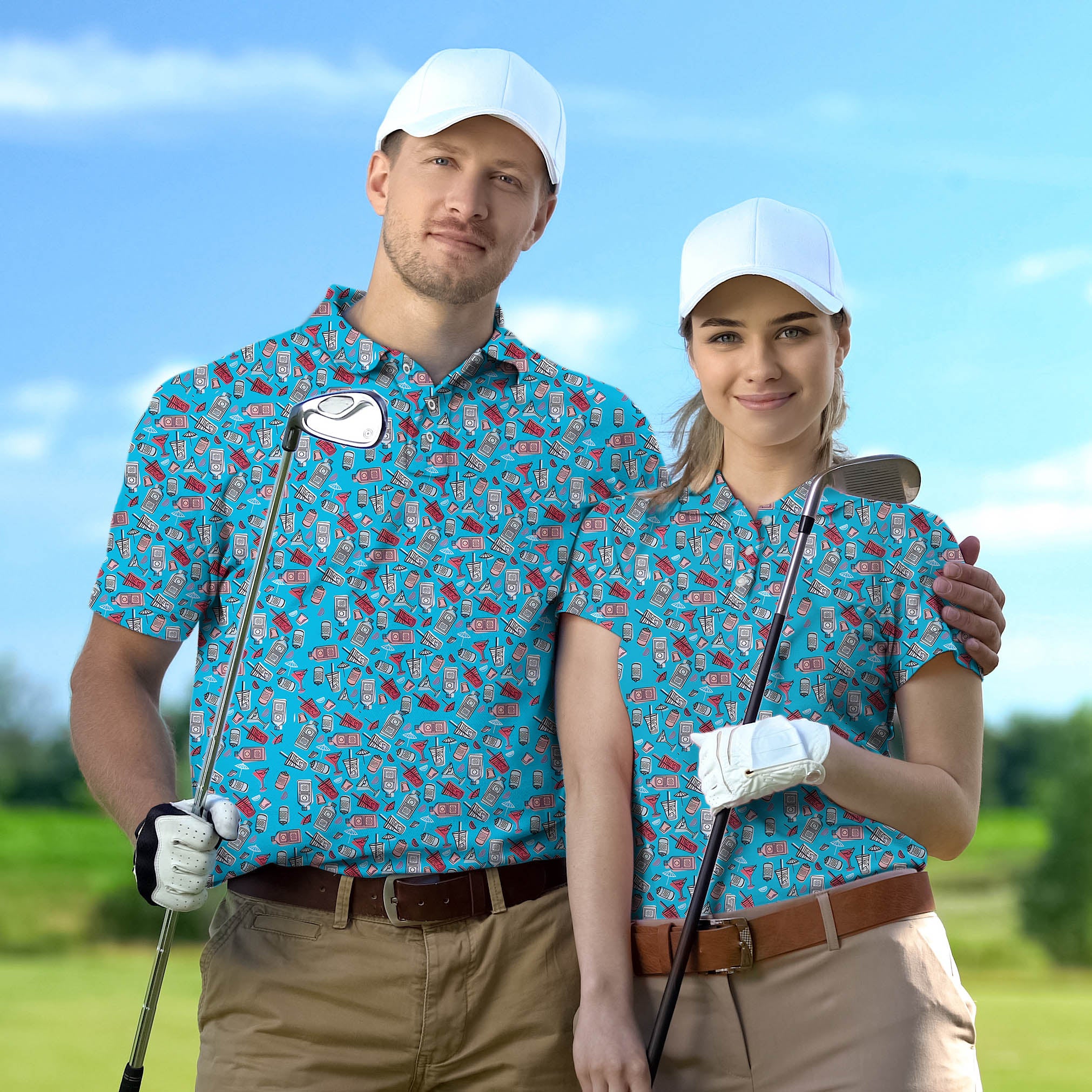 Golf Polo Couple Family set DAY DRINKER