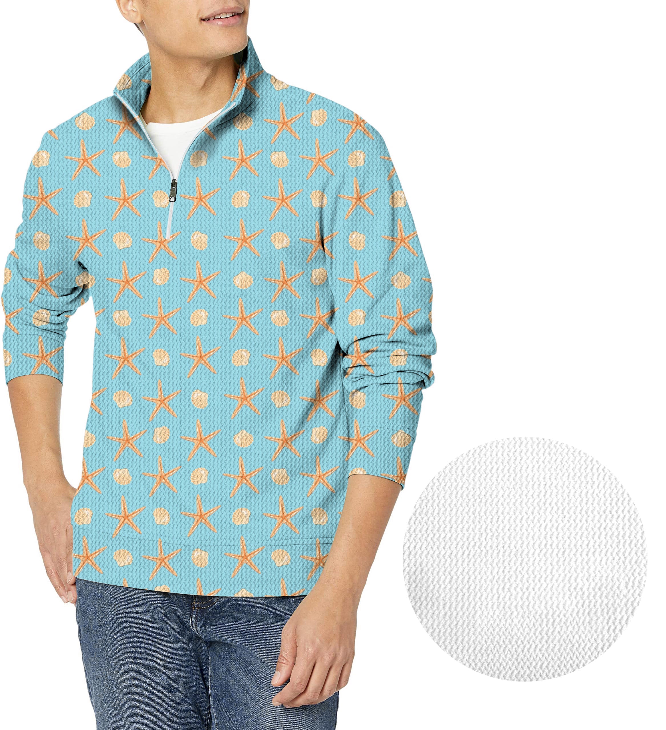 Seaside er-Men's Golf Waffle Zipper Pullover
