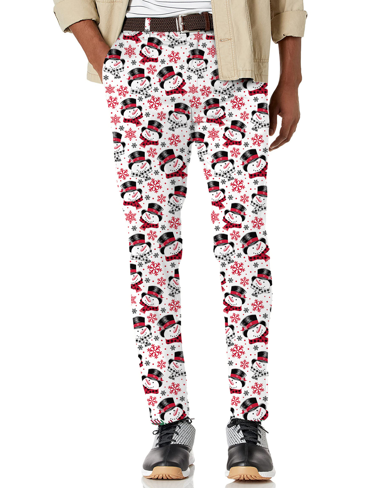 Men's Christmas Snowman Stretch Golf Pants