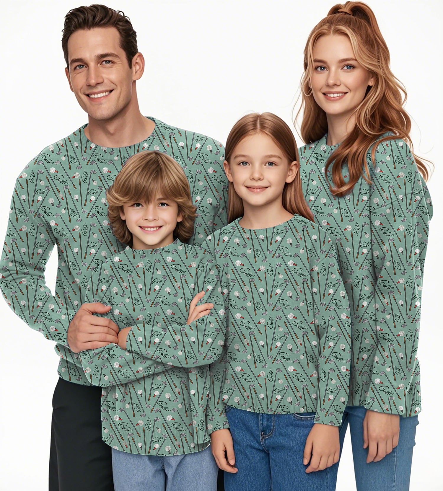 Clubs and Balls Crewneck Pullover Ugly Sweater Men Women boy girl family