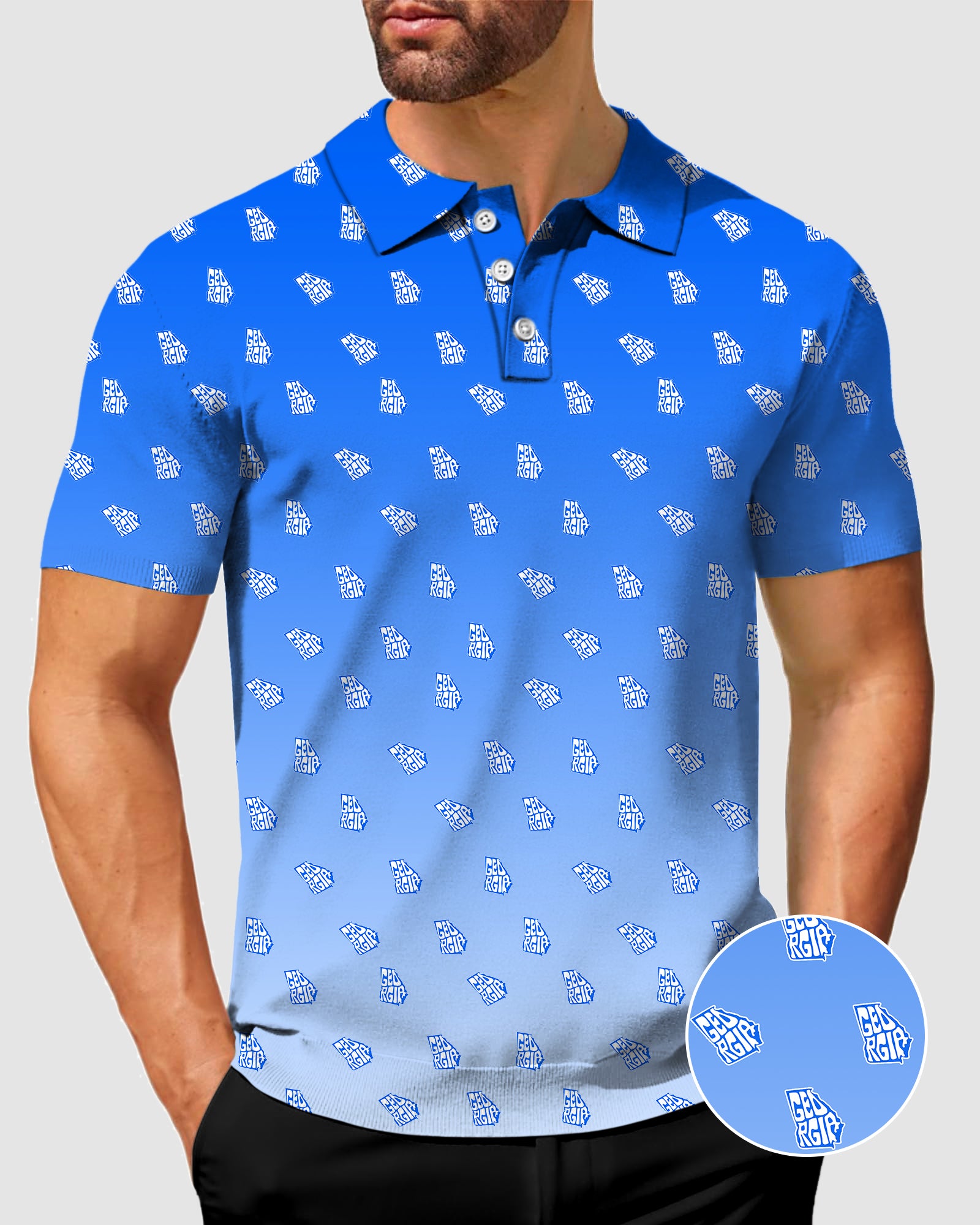 Men's Blue Georgia Polo