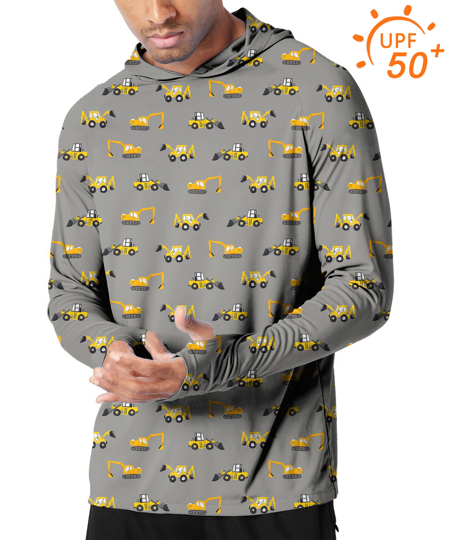 Men's Outdoor Construction Trucks Golf Sun Protection Slim Fit  hoodies