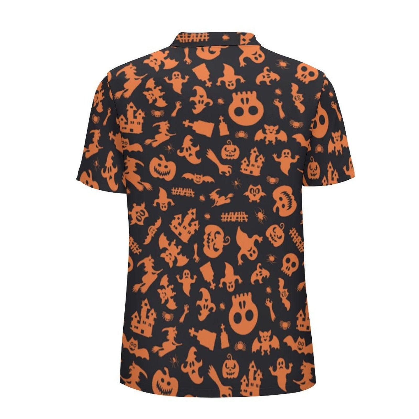 men's Spooky Halloween golf polo