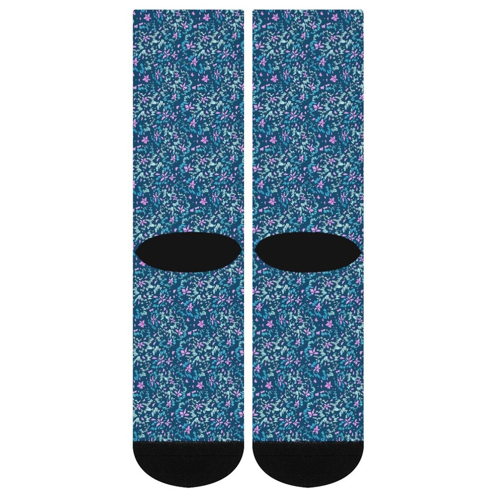 Blooming Blue Prined socks Gifts for Men Women