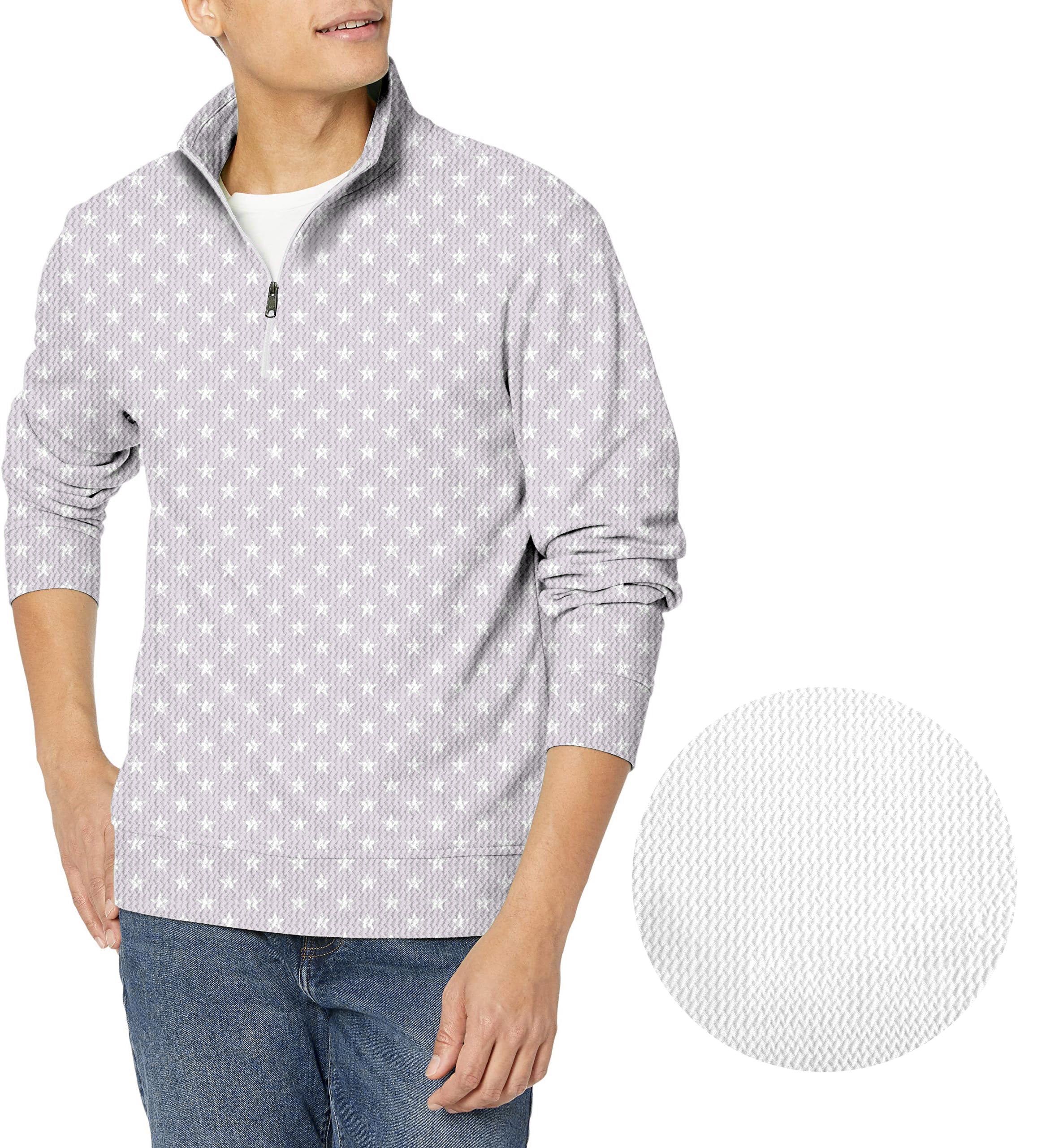 American Stripes-Men's Golf Waffle Zipper Pullover