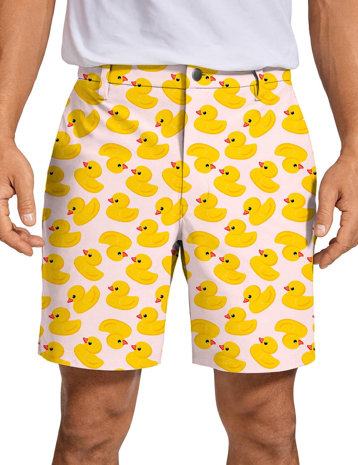 Men Yellow duck Golf Shorts