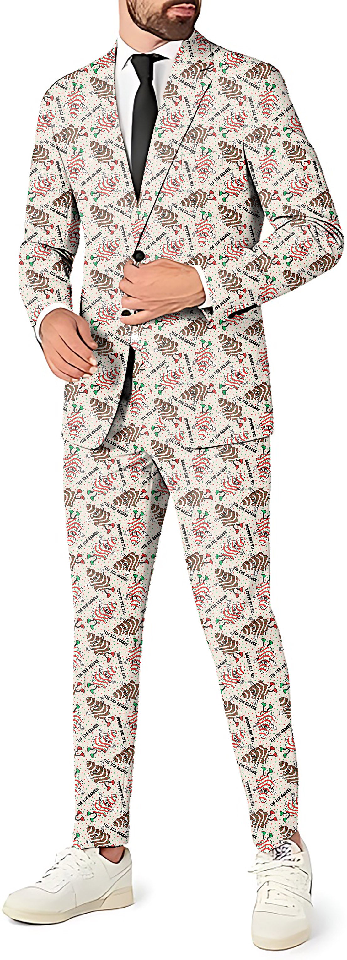 Cake Christmas Men's Party Costumes-Theme Party 2 or 3pcs Suit set-Blazer Pants & Vest