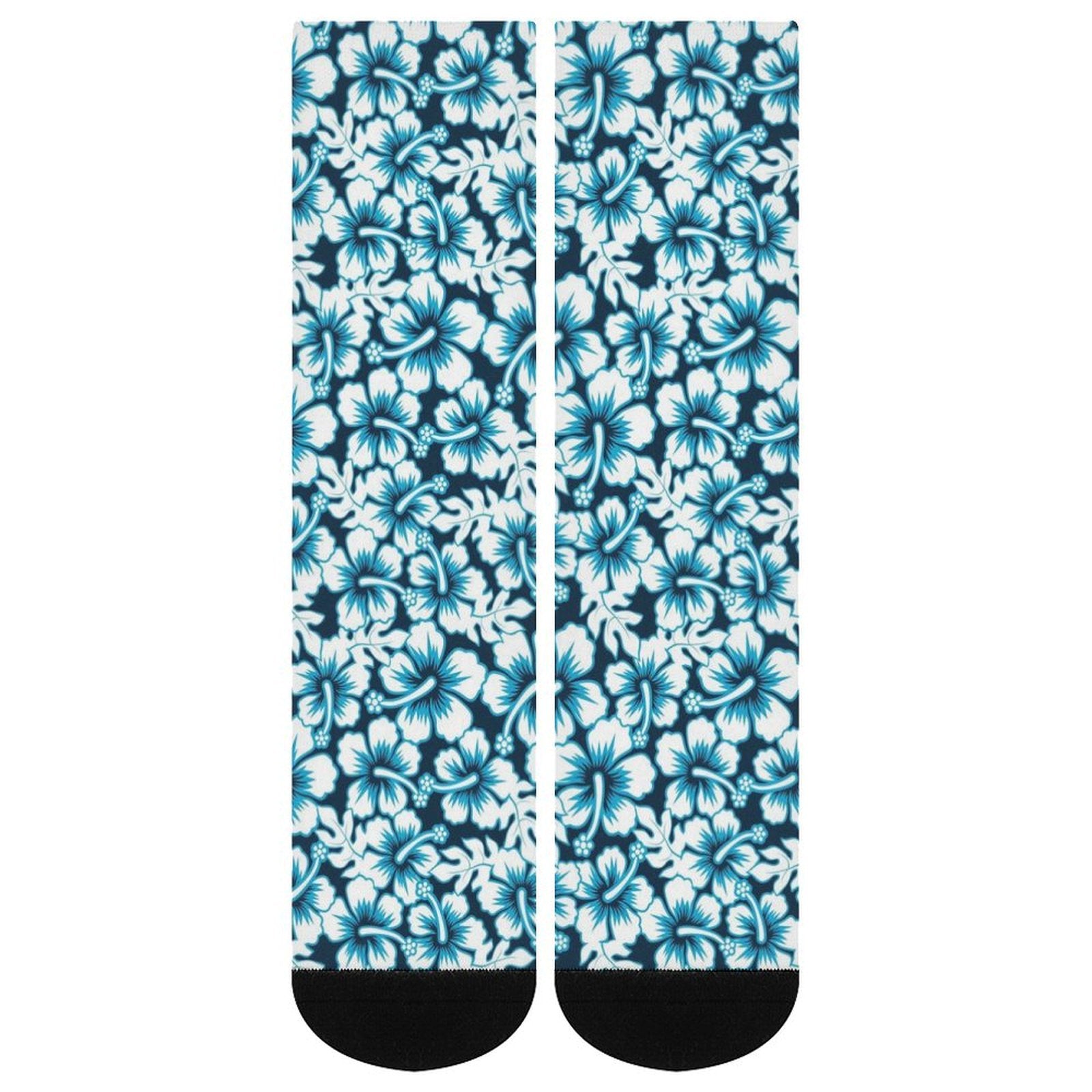 Hawaiian Hibiscus Prined socks Gifts for Men Women