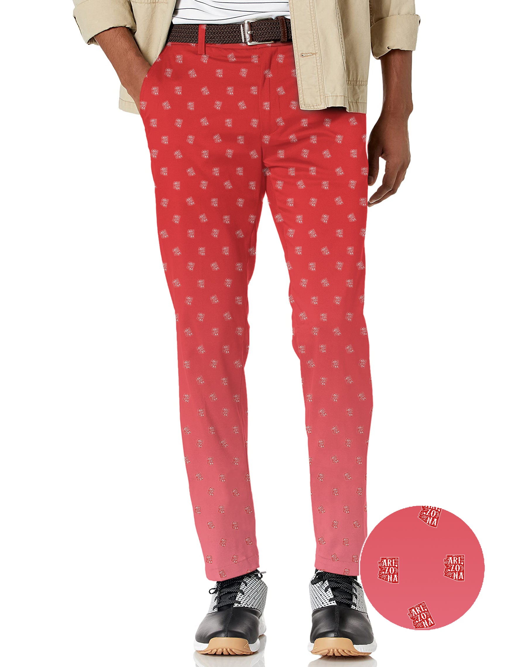 Men's Red Arizona Stretch Golf Pants
