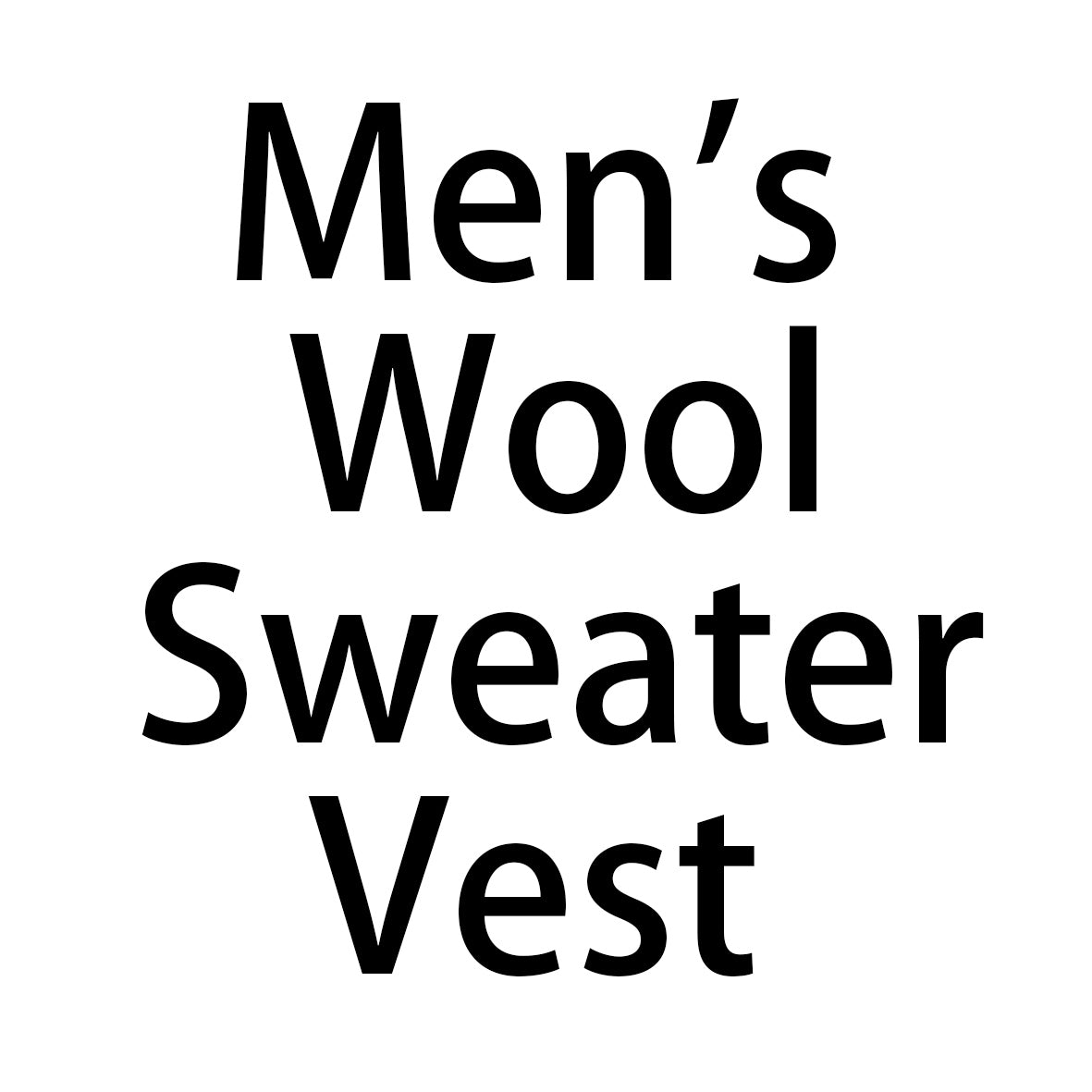 Men's Wool Sweater Vest-Color-Size