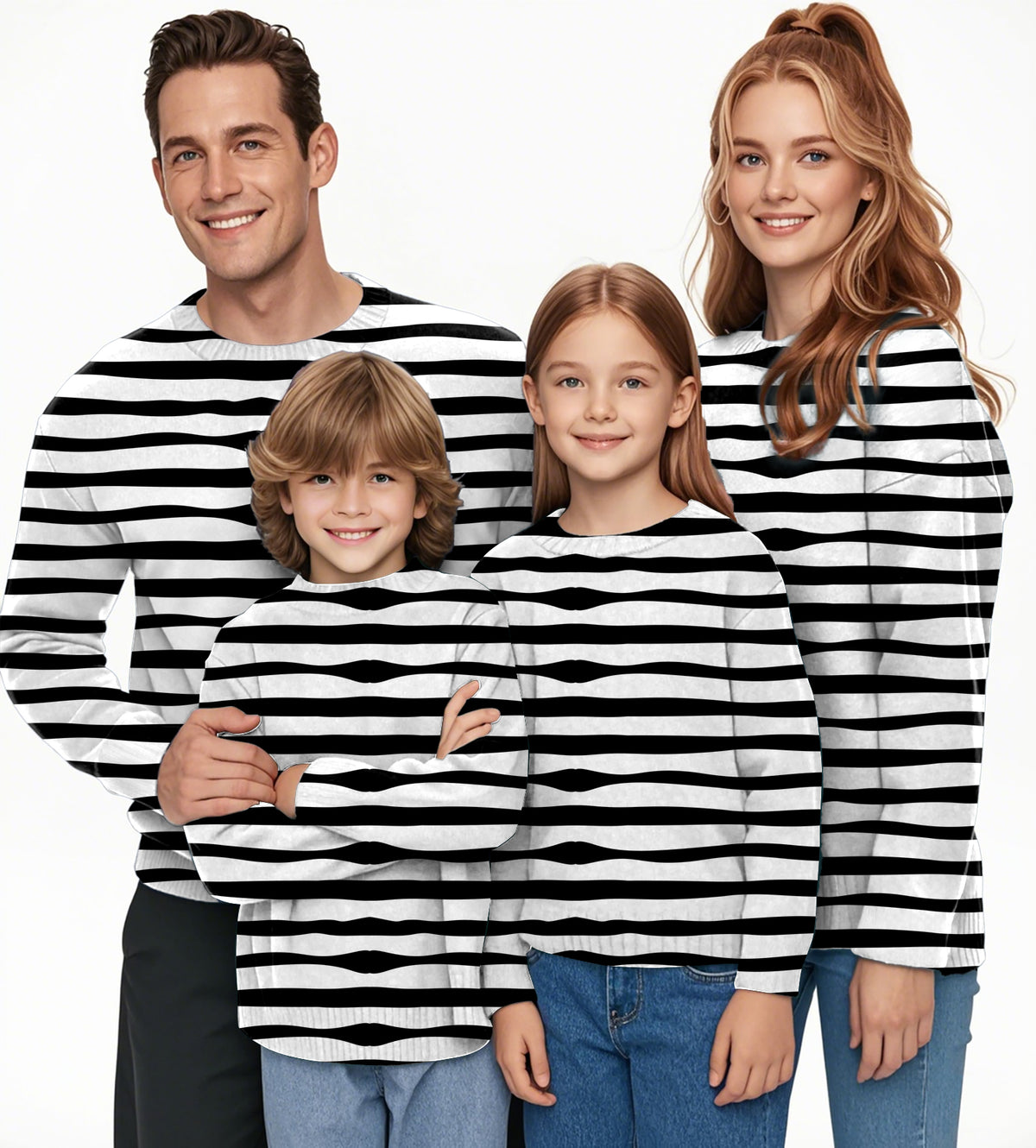 Zebra stripes Crewneck Pullover Ugly Sweater Men Women boy girl family