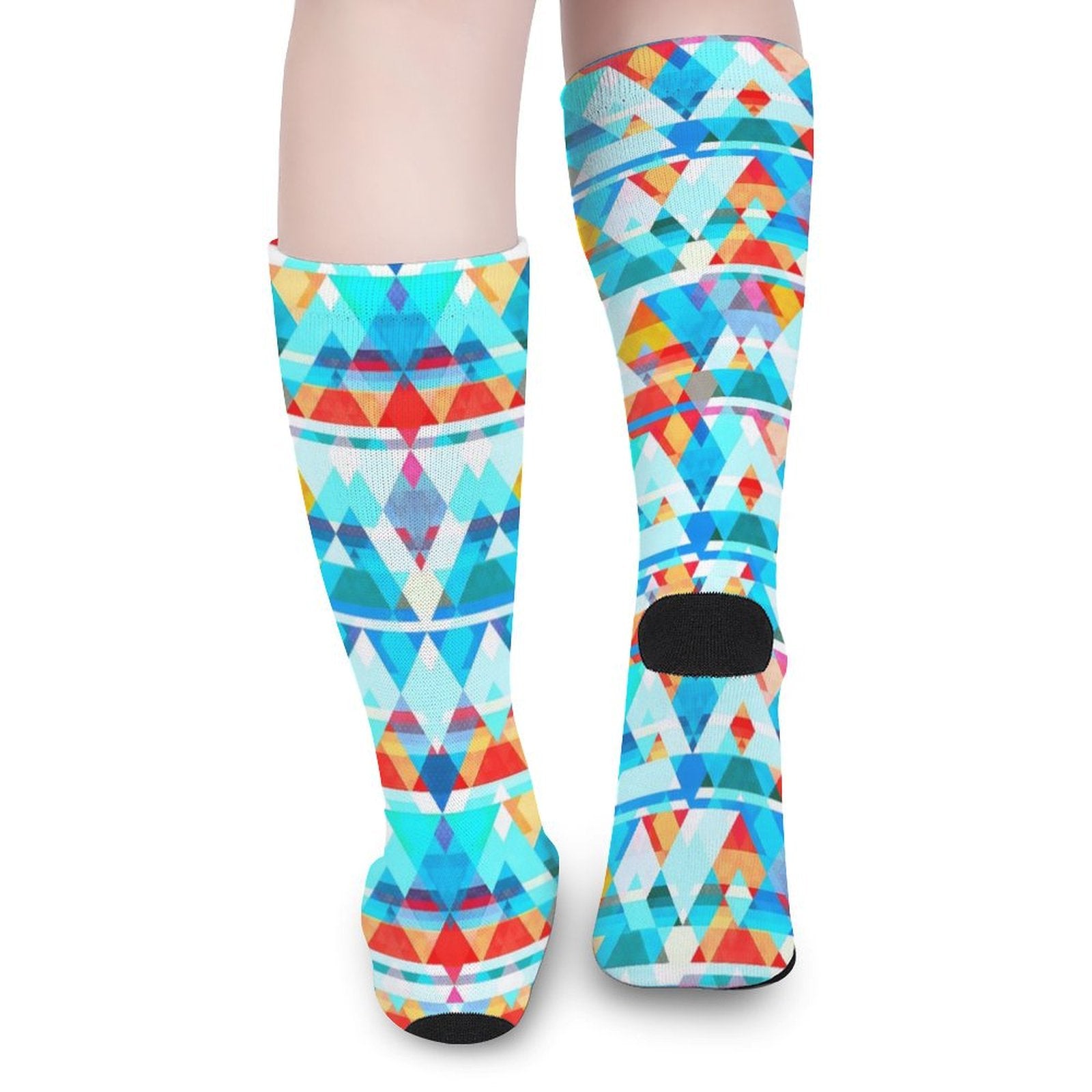 Geometric lattice Prined socks Gifts for Men Women